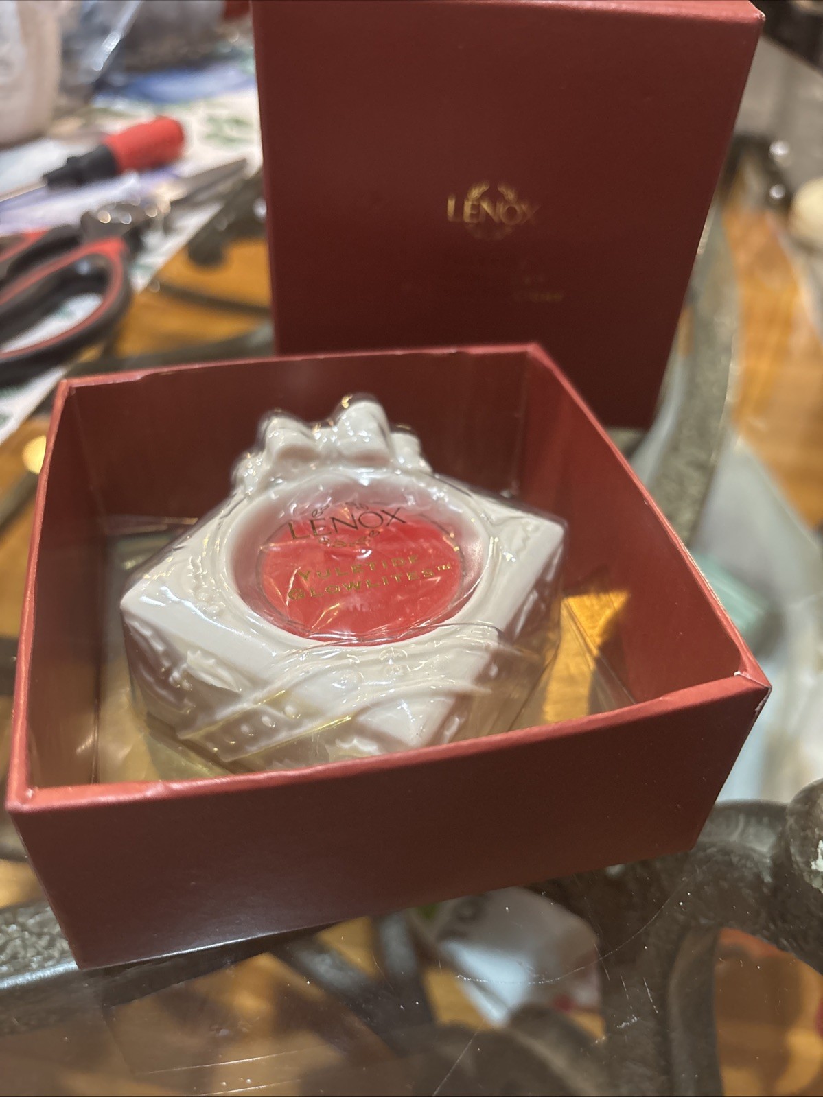 Lenox Yuletide Glowlites Package Tea Light New In Box Lenox Yuletide Glowlites Package Tea Light New In Box