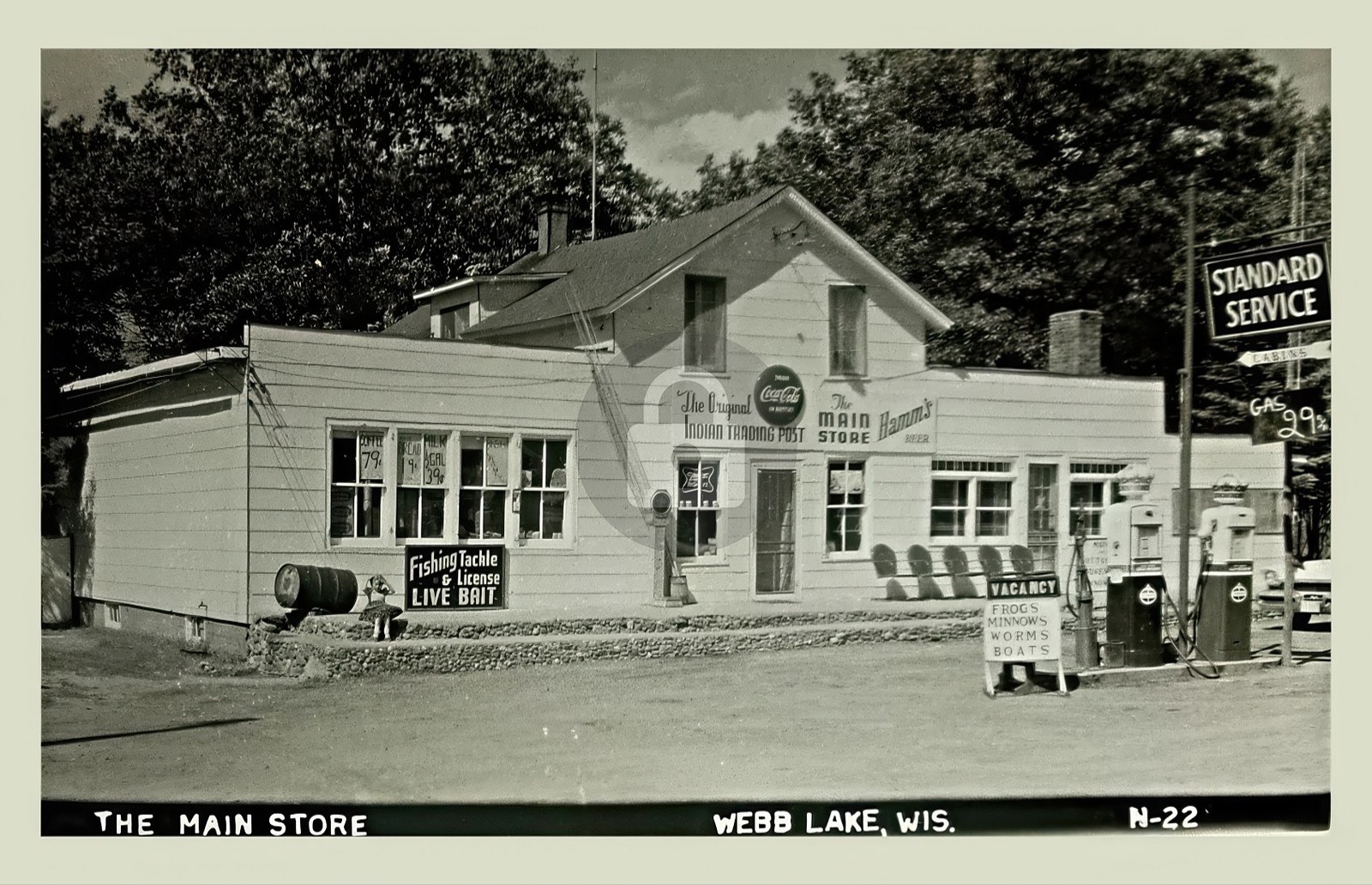 Standard Gas Station Webb Lake WI Wisconsin RPPC Photo Postcard COPY Standard Gas Station Webb Lake WI Wisconsin RPPC Photo Postcard COPY