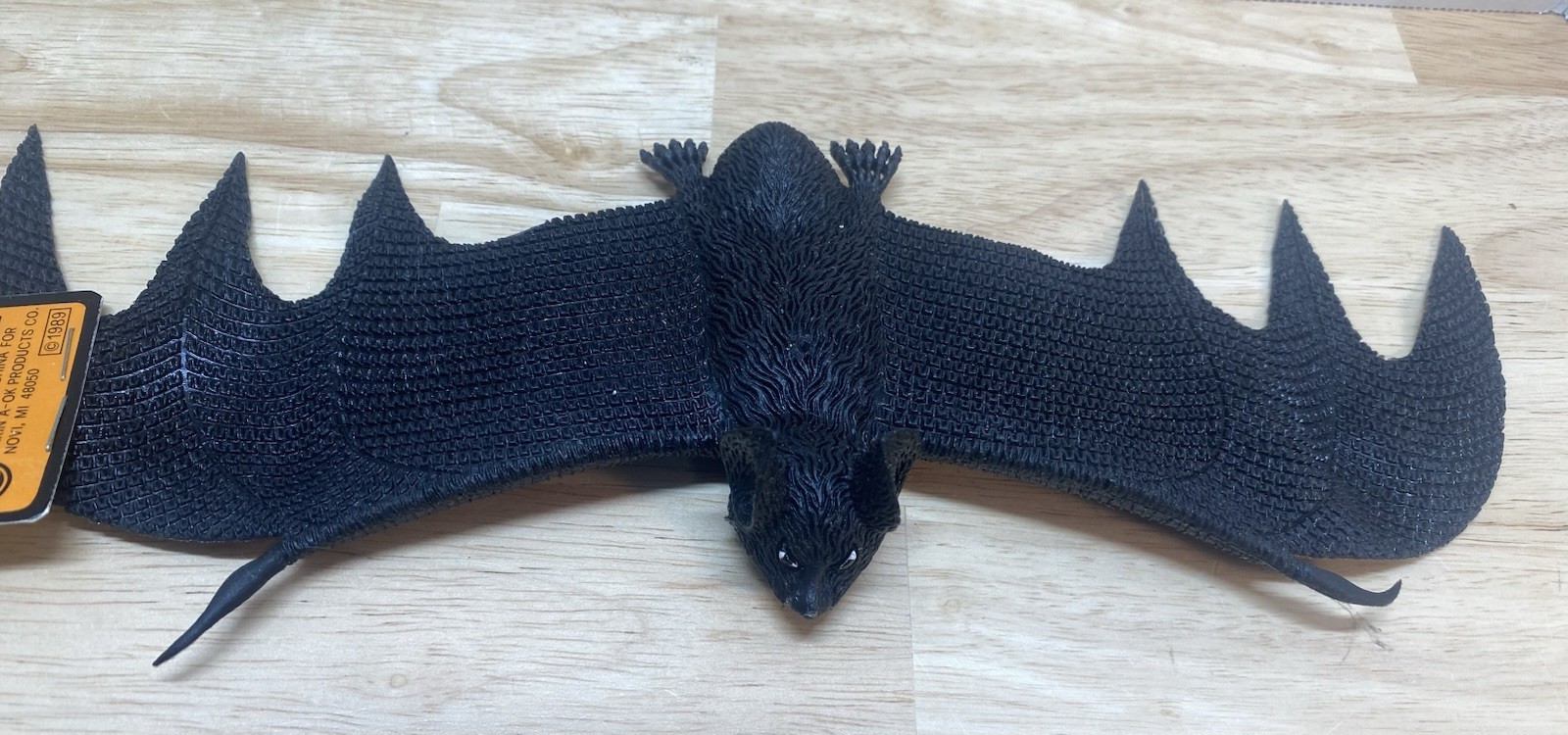 Bat Vintage Dangling Rubber Bat 12” Halloween 1989 Bat Vintage Dangling Rubber Bat 12” Halloween 1989