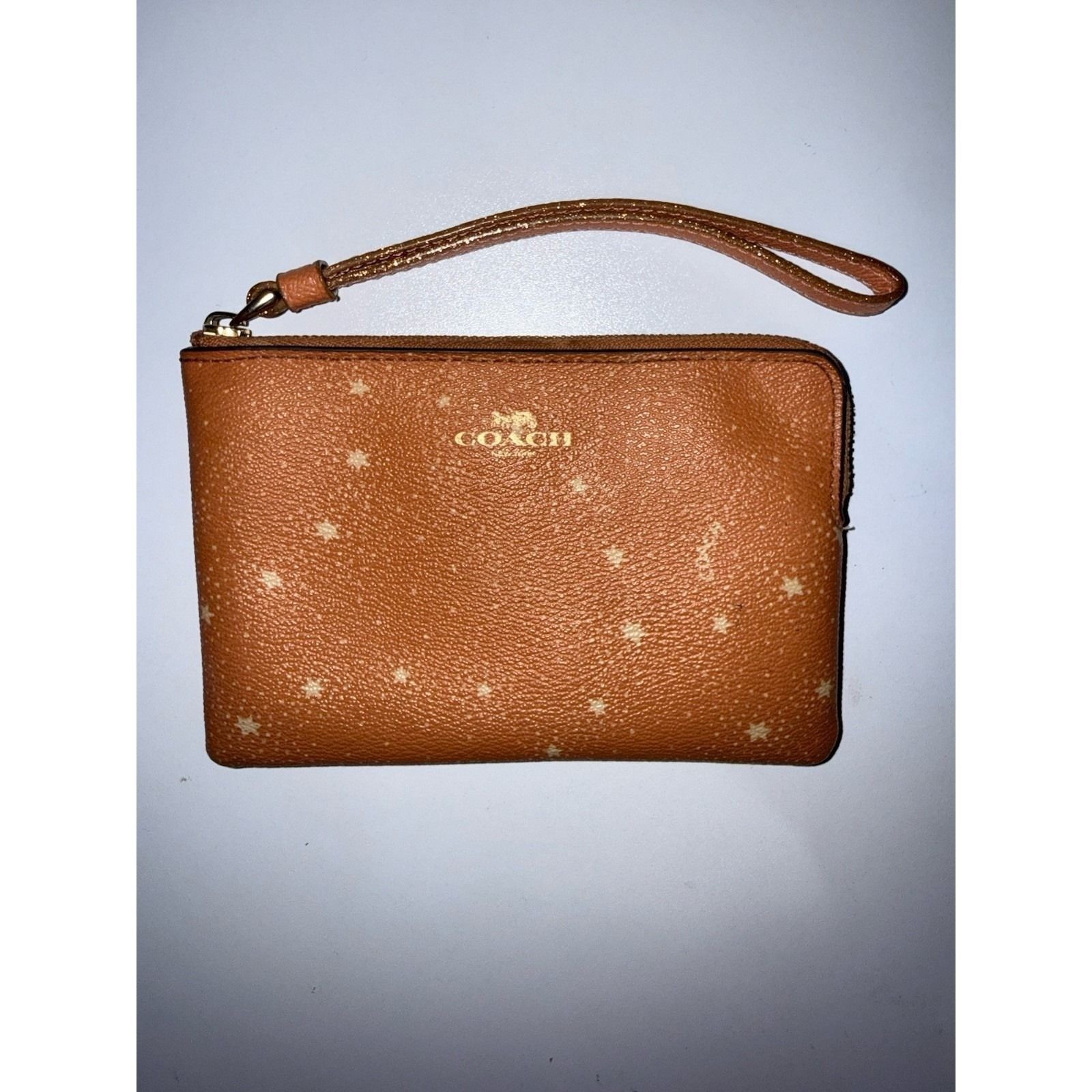 Coach X NASA Constellation Corner Zip Wristlet Pink Peach Stars RARE HTF T Coach X NASA Constellation Corner Zip Wristlet Pink Peach Stars RARE HTF T