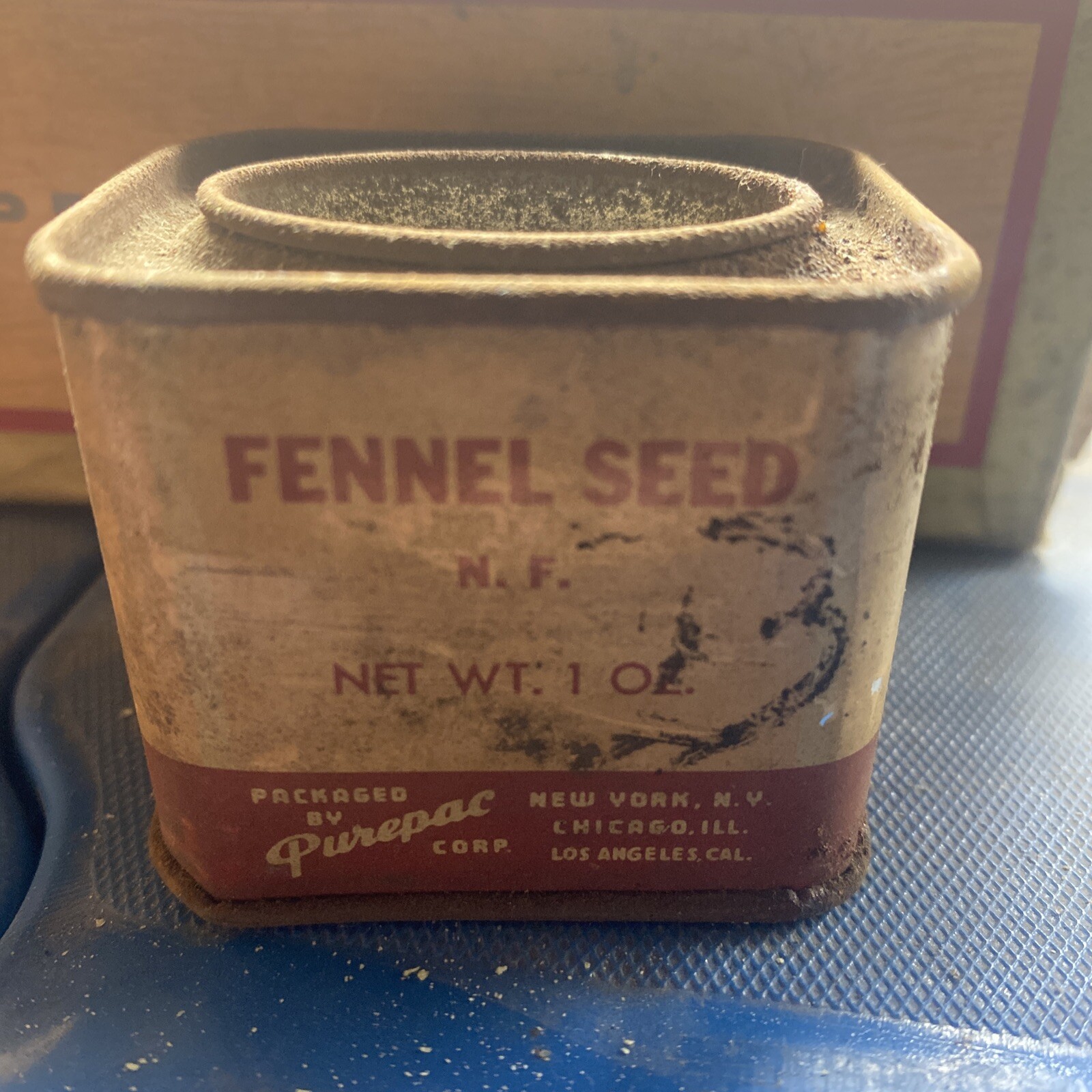 Vintage Fennel Seed Tin 1 Oz Packaged By Purepac Vintage Fennel Seed Tin 1 Oz Packaged By Purepac