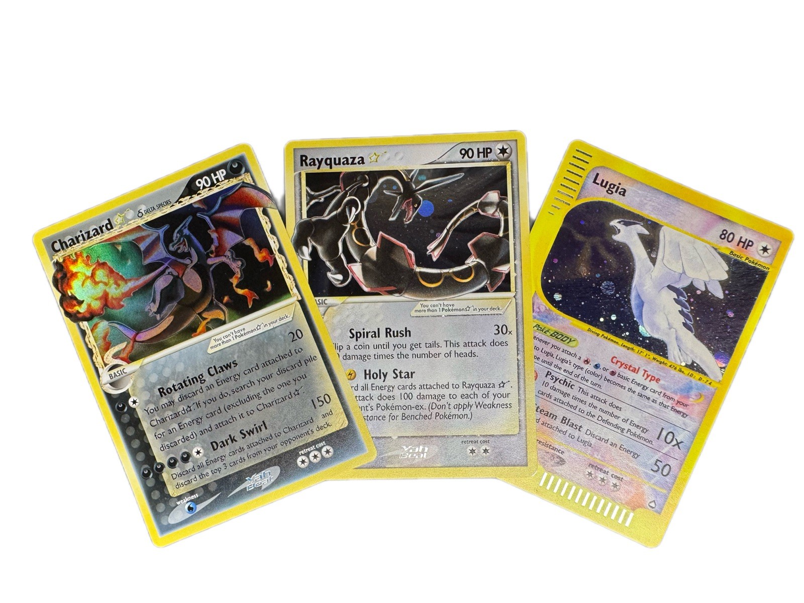 Charizard Gold Star Rayquaza Gold Star Crystal Lugia PROXY FAN ART BINDER GRAIL Charizard Gold Star Rayquaza Gold Star Crystal Lugia PROXY FAN ART BINDER GRAIL