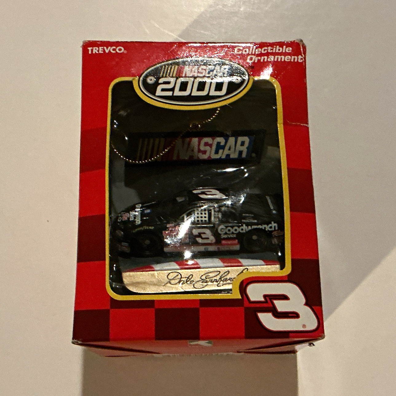 Trevco NASCAR #3 Goodwrench Race Car Christmas Hanging Ornament, Red/Black Trevco NASCAR #3 Goodwrench Race Car Christmas Hanging Ornament, Red/Black