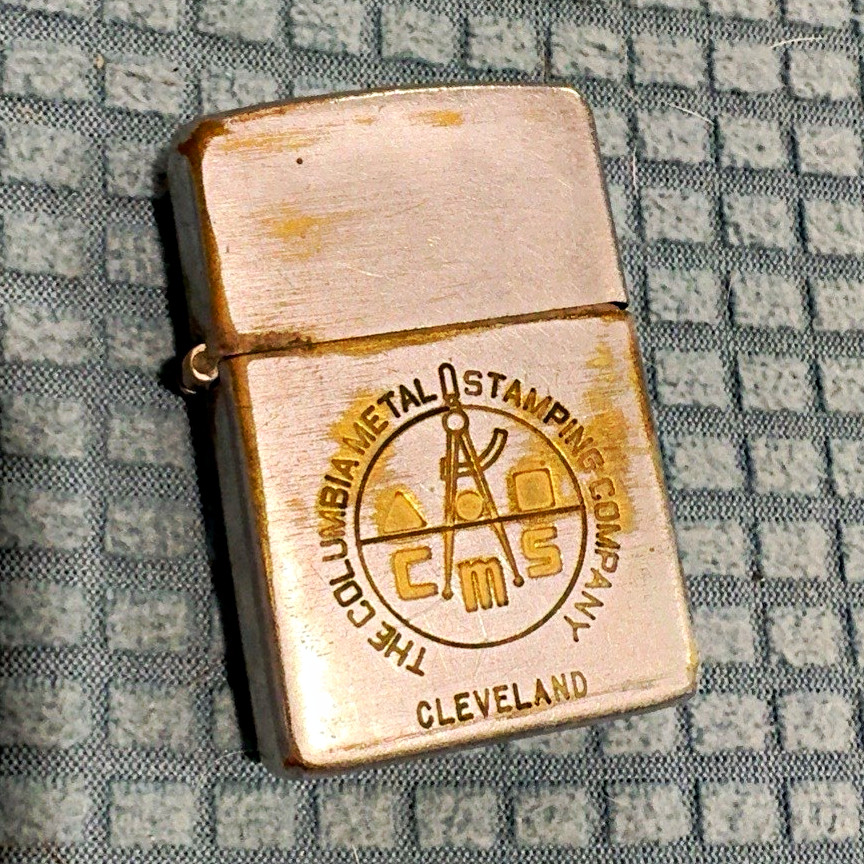 Vintage 1940s Zippo 3 Barrel PAT 2032695 Columbian Metal Stamping Cleveland Adve Vintage 1940s Zippo 3 Barrel PAT 2032695 Columbian Metal Stamping Cleveland Adve