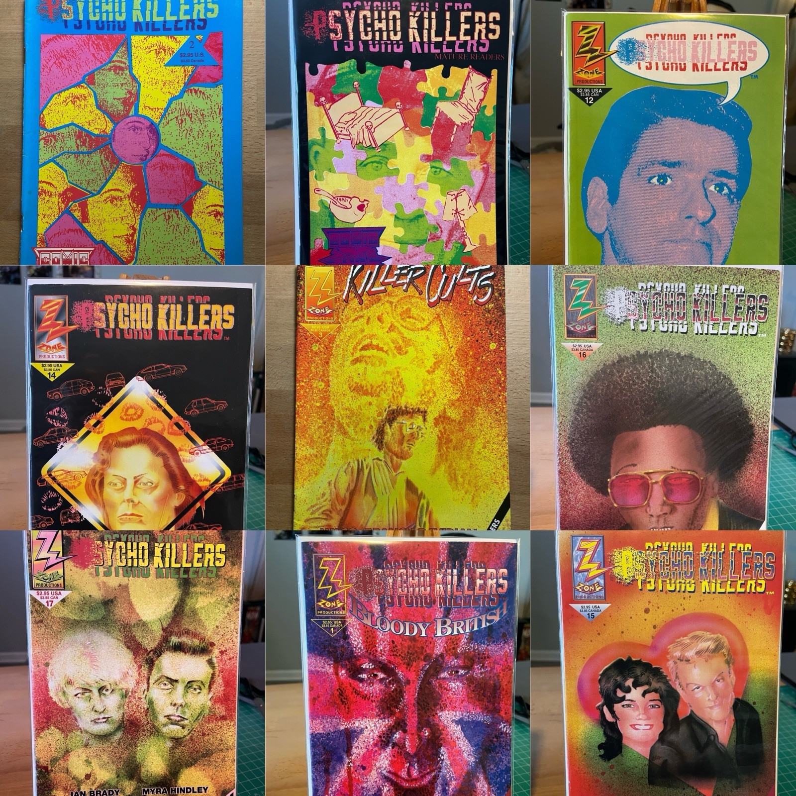 Psycho Killer Comic Lot: 9 Indie Comics: Gein, Son Of Sam, Bloody British + More Psycho Killer Comic Lot: 9 Indie Comics: Gein, Son Of Sam, Bloody British + More
