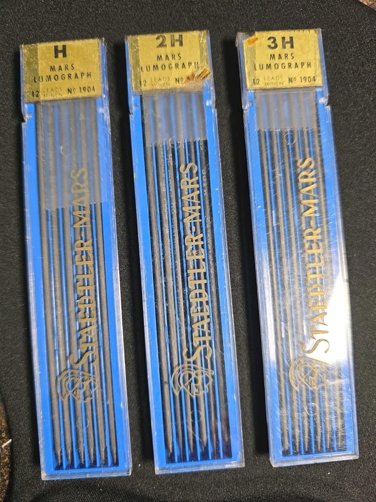Lot 3 Vtg Staedtler-Mars Lumograph Drawing Lead No. 1904 H 2H 3H Unopened Lot 3 Vtg Staedtler-Mars Lumograph Drawing Lead No. 1904 H 2H 3H Unopened
