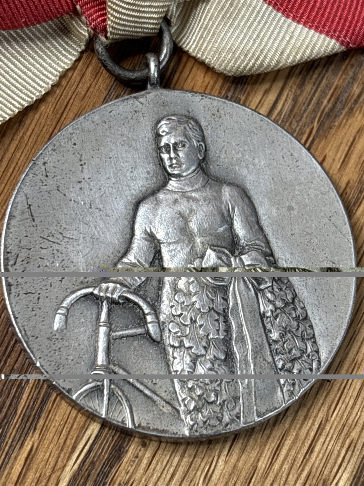 Antique Original 1925 Early Cycling Bicycle Racing Trophy Medallion Medal Award Antique Original 1925 Early Cycling Bicycle Racing Trophy Medallion Medal Award