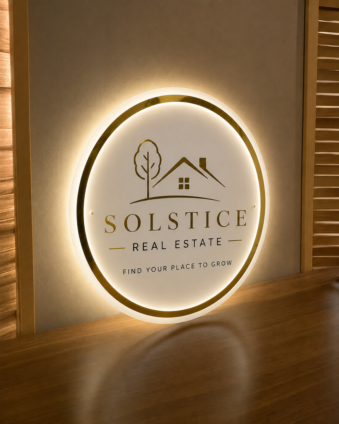 Custom Round Acrylic Backlit LED Sign, Personalized Business Logo Wall Decor Custom Round Acrylic Backlit LED Sign, Personalized Business Logo Wall Decor