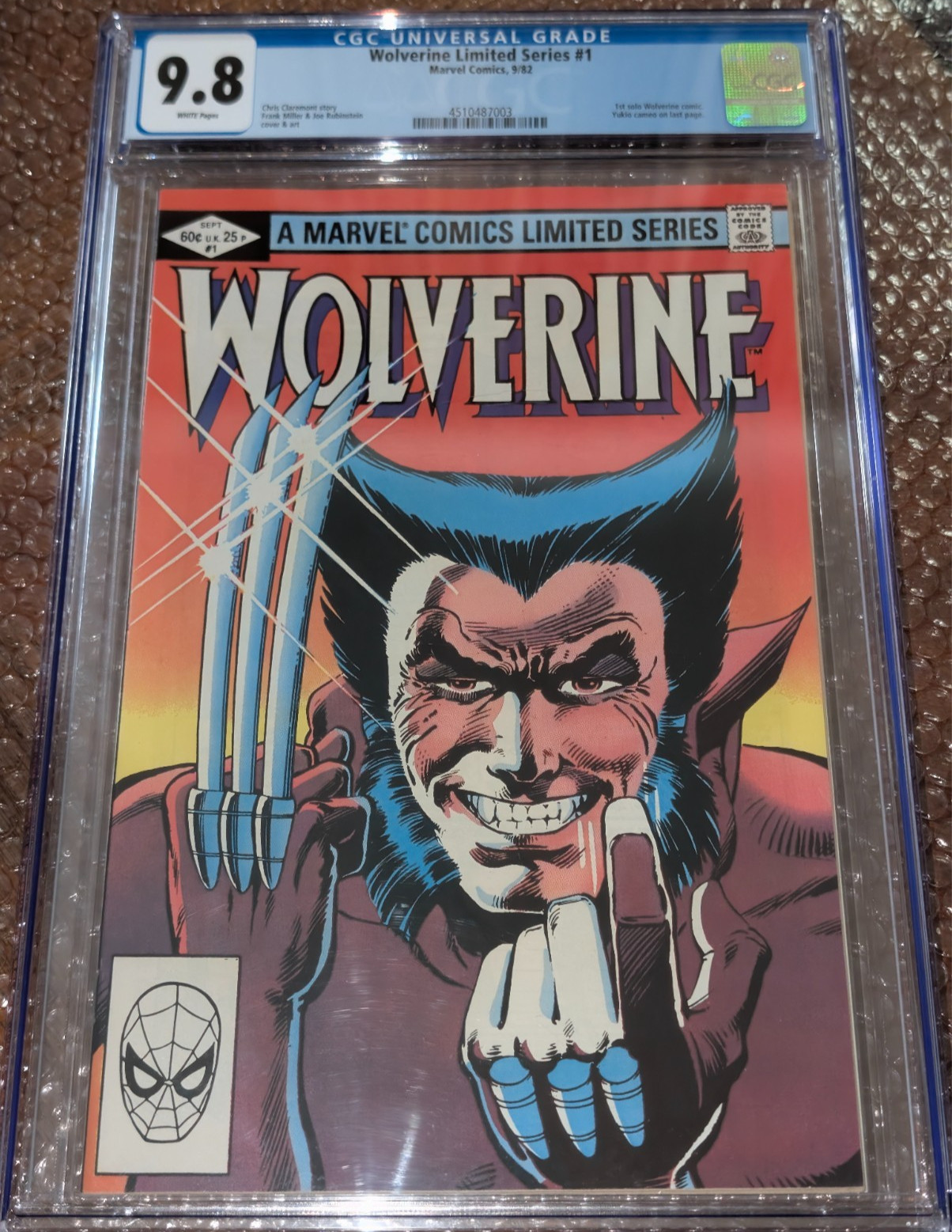 Wolverine #1 CGC 9.8 White Pages (1982) Limited 1st Solo Series Frank Miller Wolverine #1 CGC 9.8 White Pages (1982) Limited 1st Solo Series Frank Miller