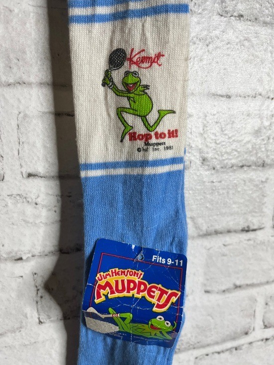 Vintage 1980s Muppets Kermit tennis socks deadstock new Vintage 1980s Muppets Kermit tennis socks deadstock new