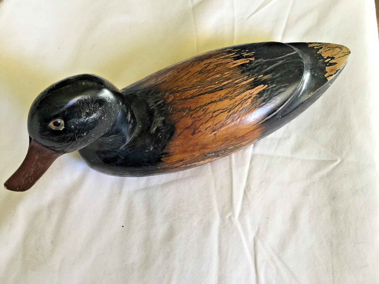 Vintage 1981 G. Wiley Carving Wooden Duck Decoy Folk Art Penn Carvers 11" Signed Vintage 1981 G. Wiley Carving Wooden Duck Decoy Folk Art Penn Carvers 11" Signed