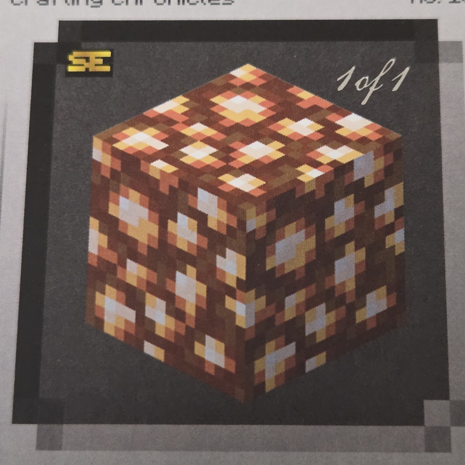 2025 Panini Minecraft Special Edition GlowStone That Should Do It Netherite 1/1 2025 Panini Minecraft Special Edition GlowStone That Should Do It Netherite 1/1