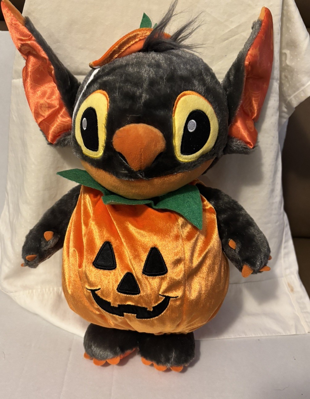 Build-A-Bear Disney Stitch: Spooky Halloween Stitch Plush Pumpkin, 15"