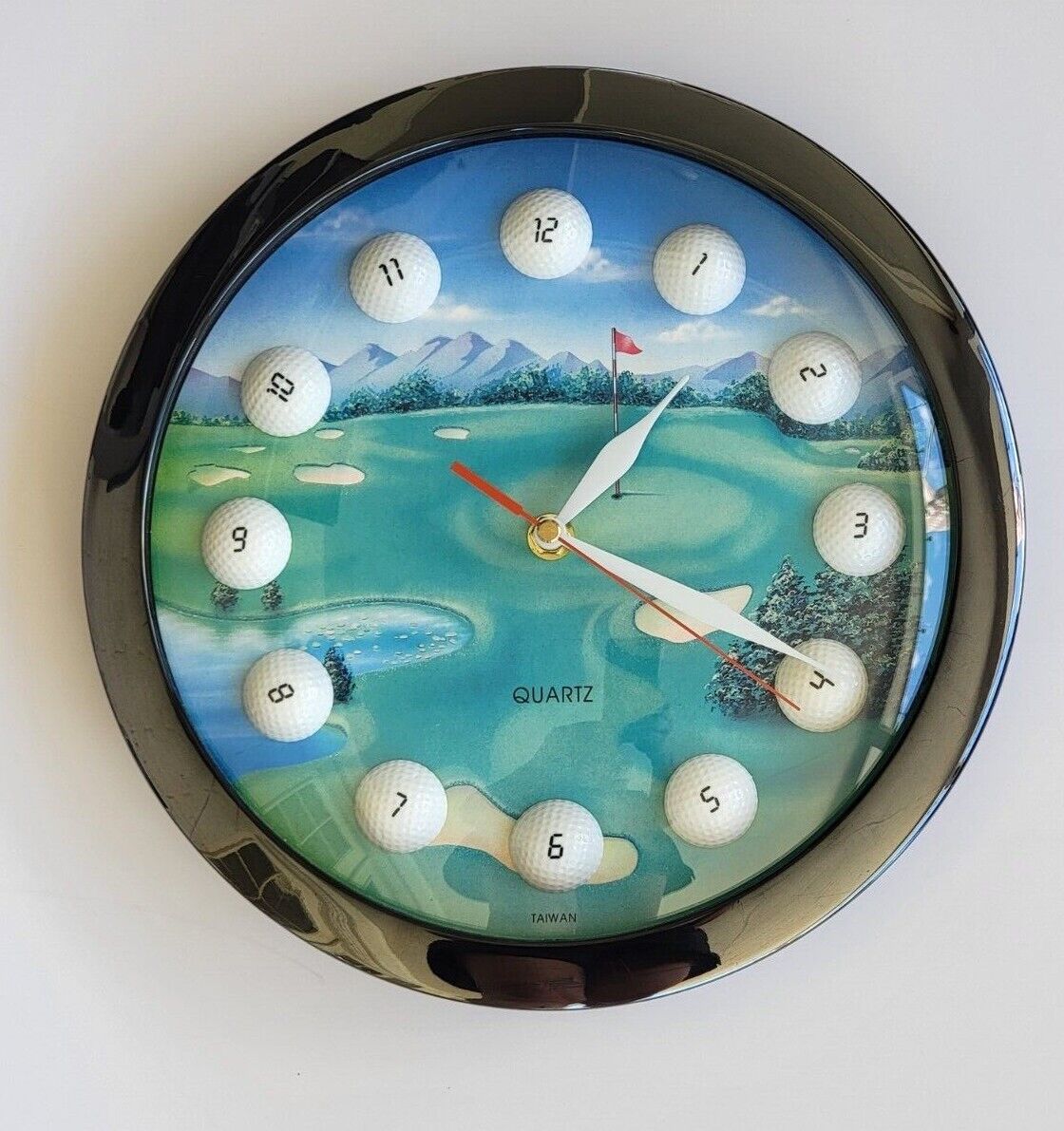 Vintage Sea Star Quartz Golf Clock Decorative Made In Taiwan