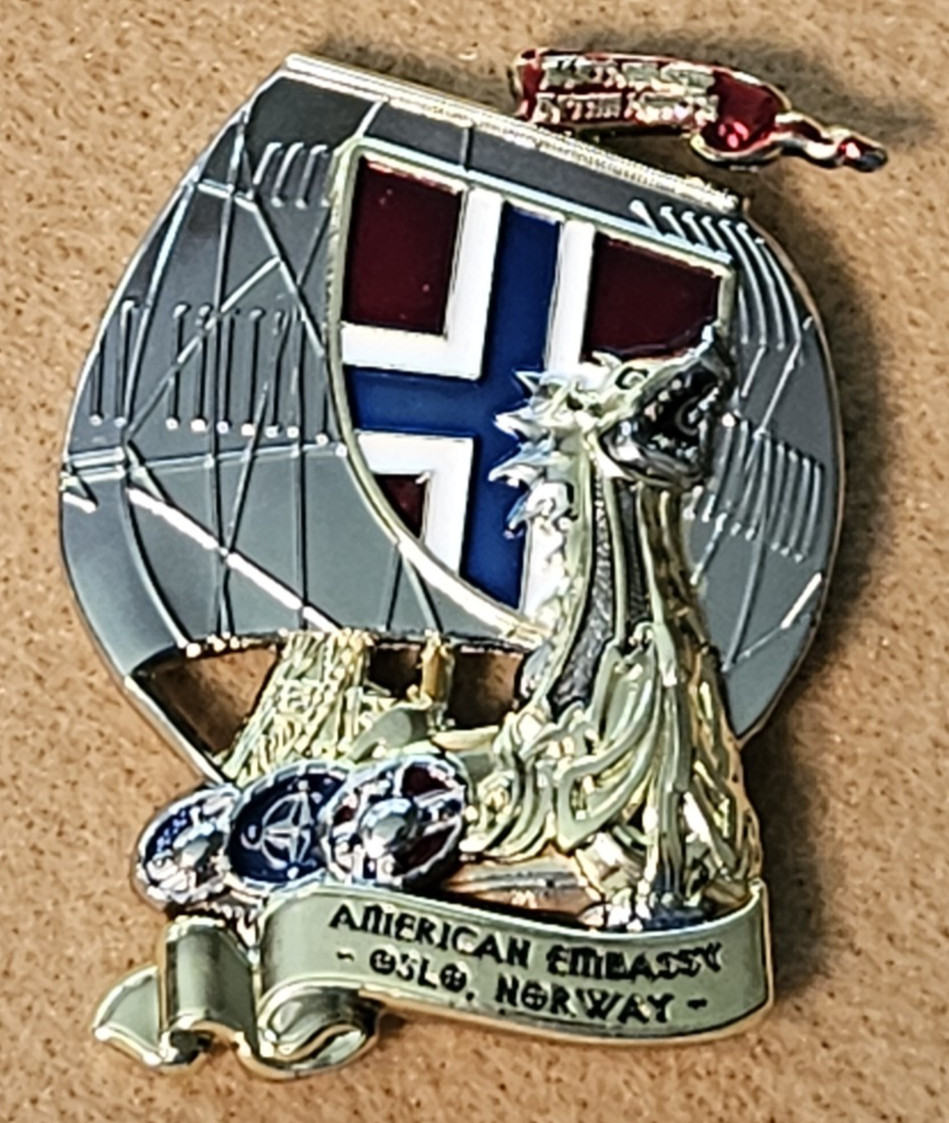 🔥NEW American Embassy Oslo Norway Challenge Coin V2 by Merrick Designs🔥 🔥NEW American Embassy Oslo Norway Challenge Coin V2 by Merrick Designs🔥