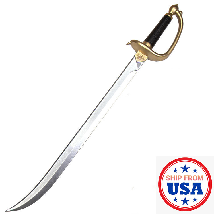 Caribbean Pirate Cutless Sword Blade Cosplay Plastic Foam Props Replica Toy 30"