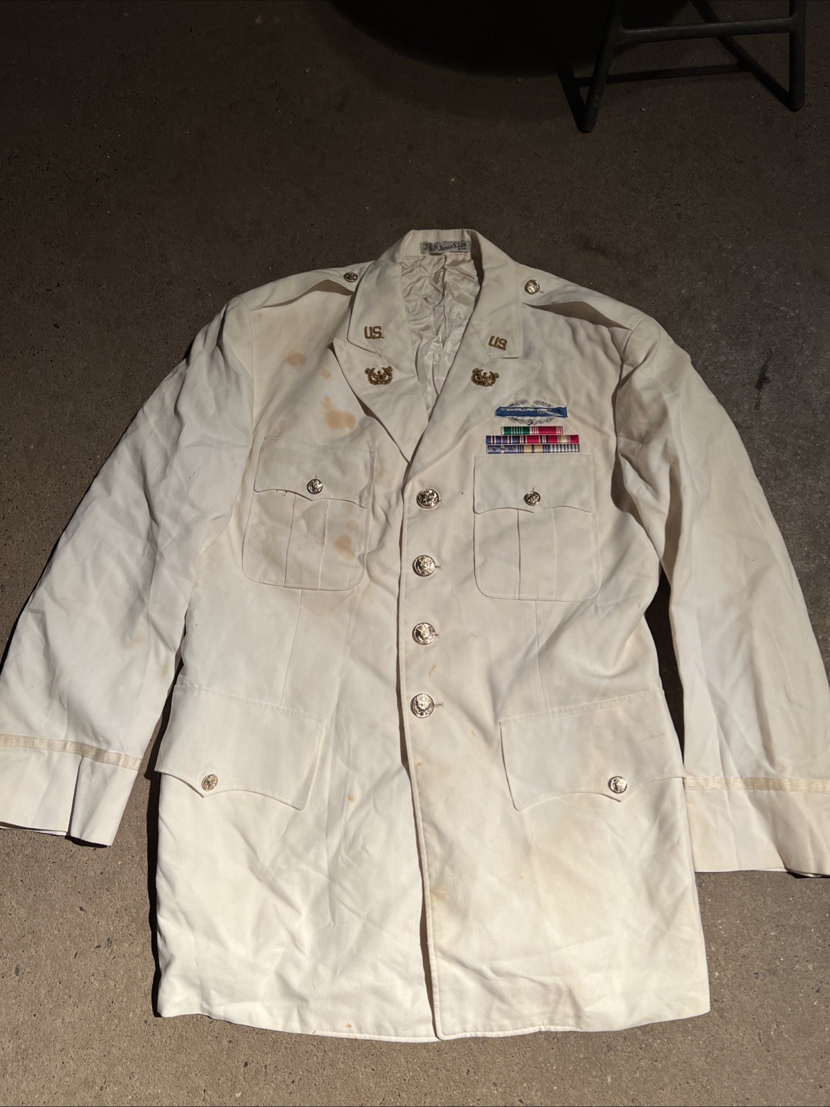 US Army Officer Dress White Uniform Bullion Direct Embroidery Hong Kong Named US Army Officer Dress White Uniform Bullion Direct Embroidery Hong Kong Named