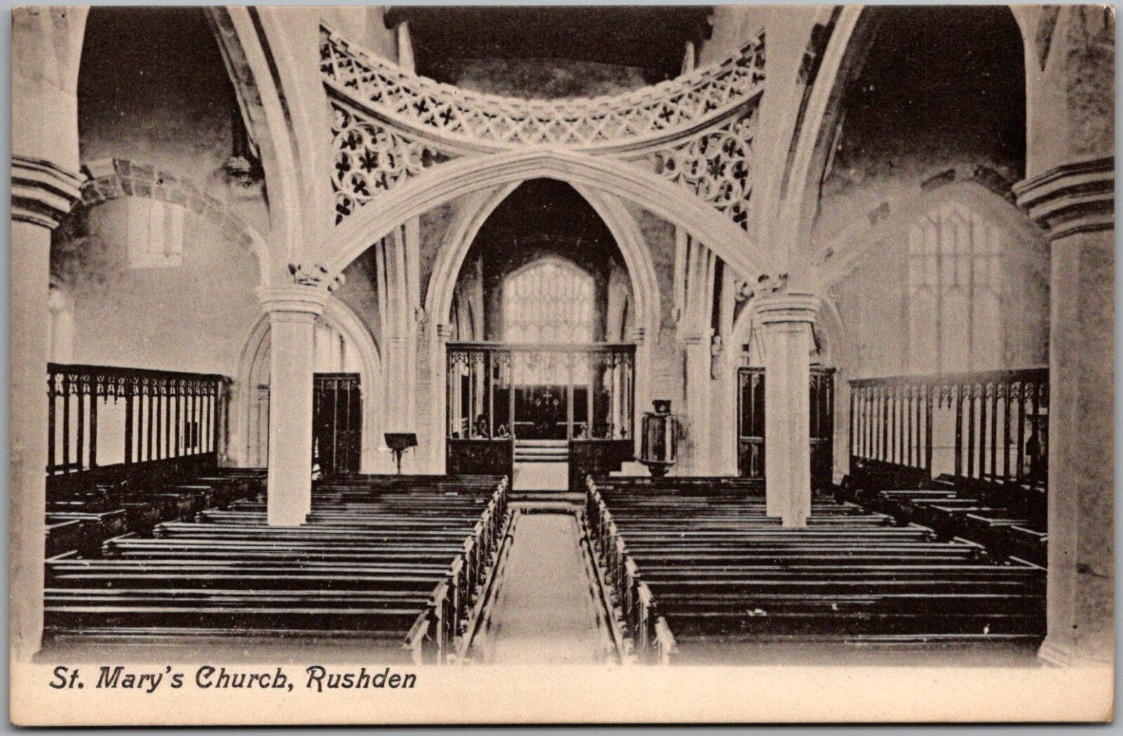 Postcard St Mary's Church Altar; Rushden, North Northamptonshire, England Ex Postcard St Mary's Church Altar; Rushden, North Northamptonshire, England Ex
