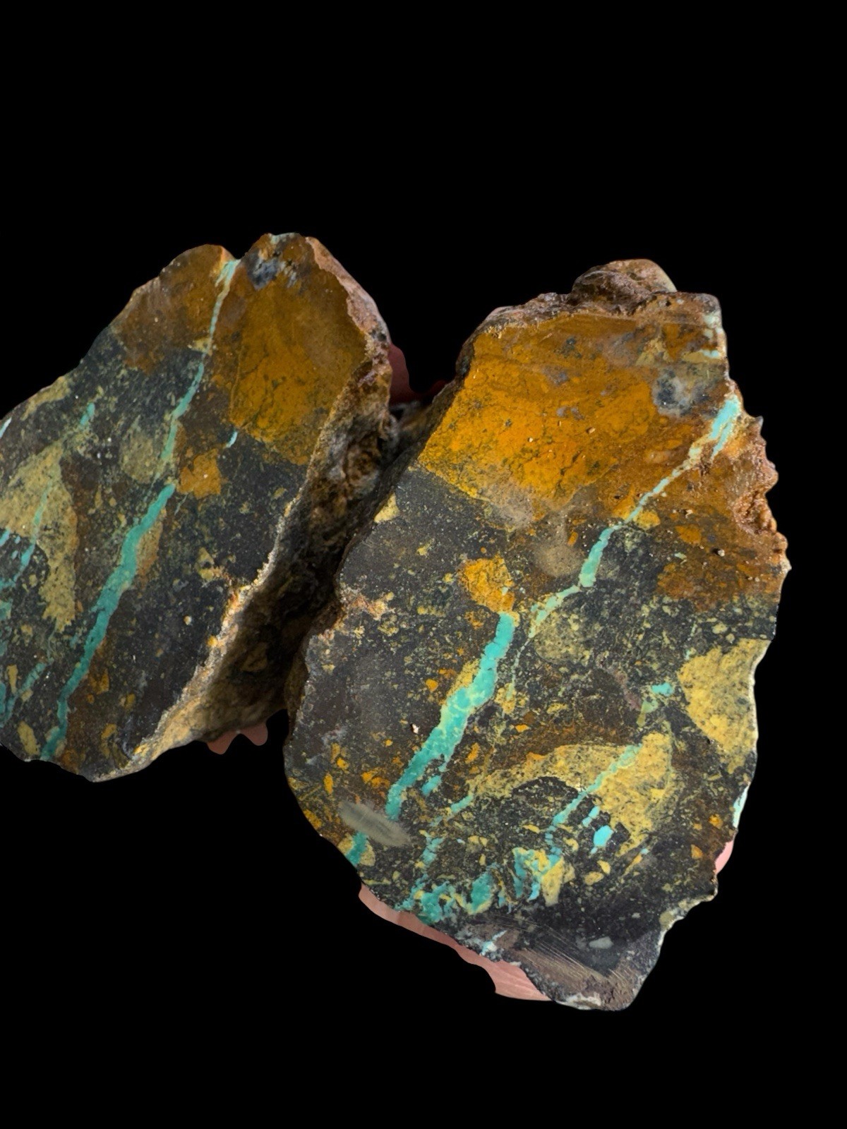 Multi Color Host Rock Ribbon Rough Stabilized Multi Color Host Rock Ribbon Rough Stabilized