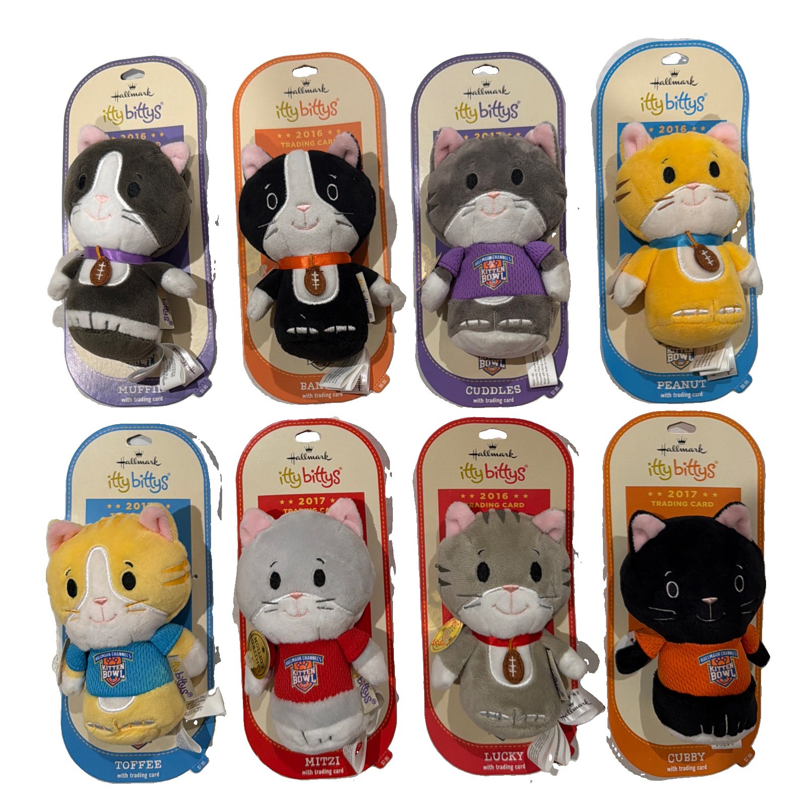 Hallmark Itty Bittys Kitten Bowl 2016 Set of 8 NEW Ultimate Collection 