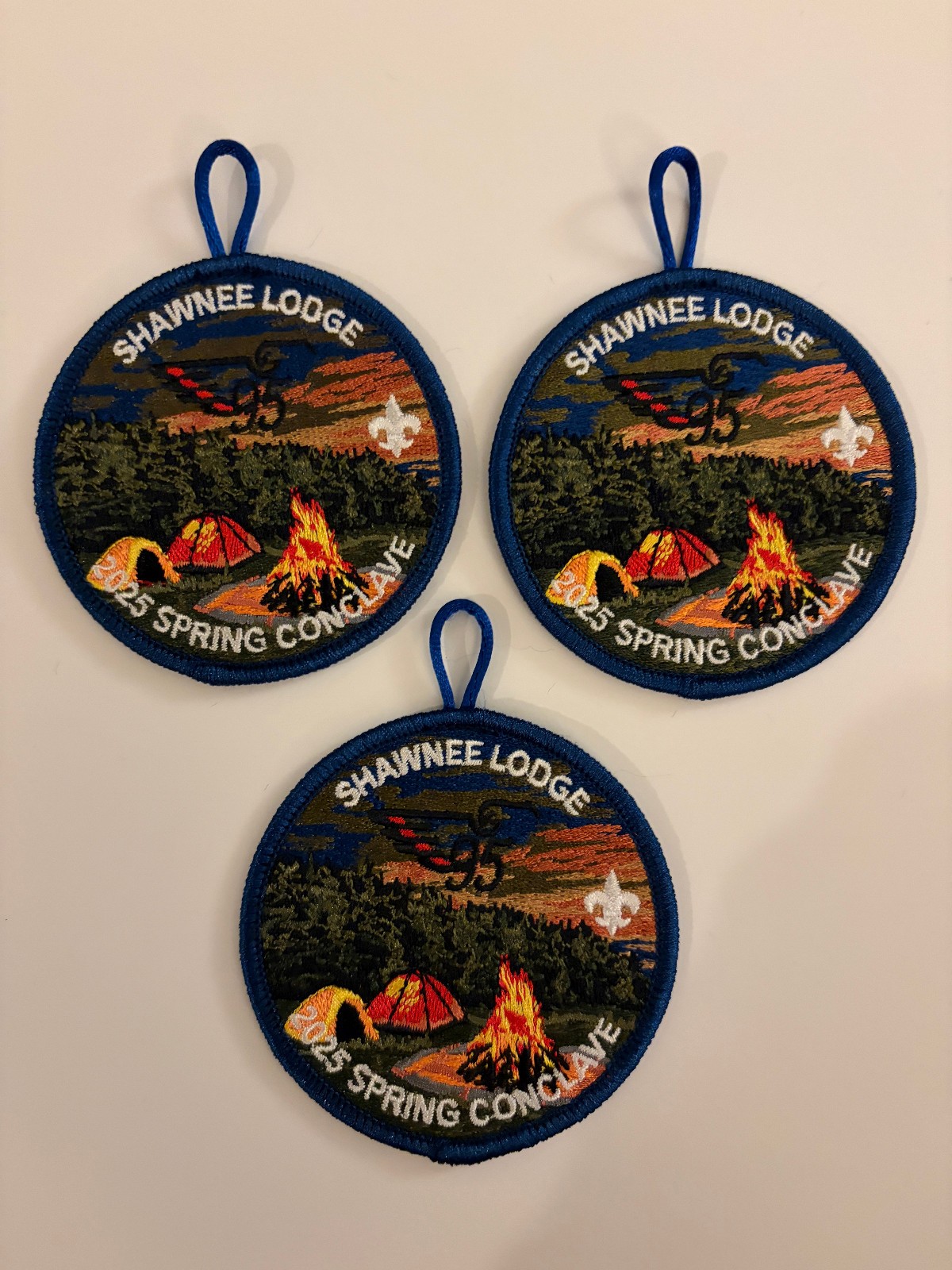 SET OF 3 - 2025 Shawnee Lodge Spring Conclave Event Patch - OA BSA scouting SET OF 3 - 2025 Shawnee Lodge Spring Conclave Event Patch - OA BSA scouting