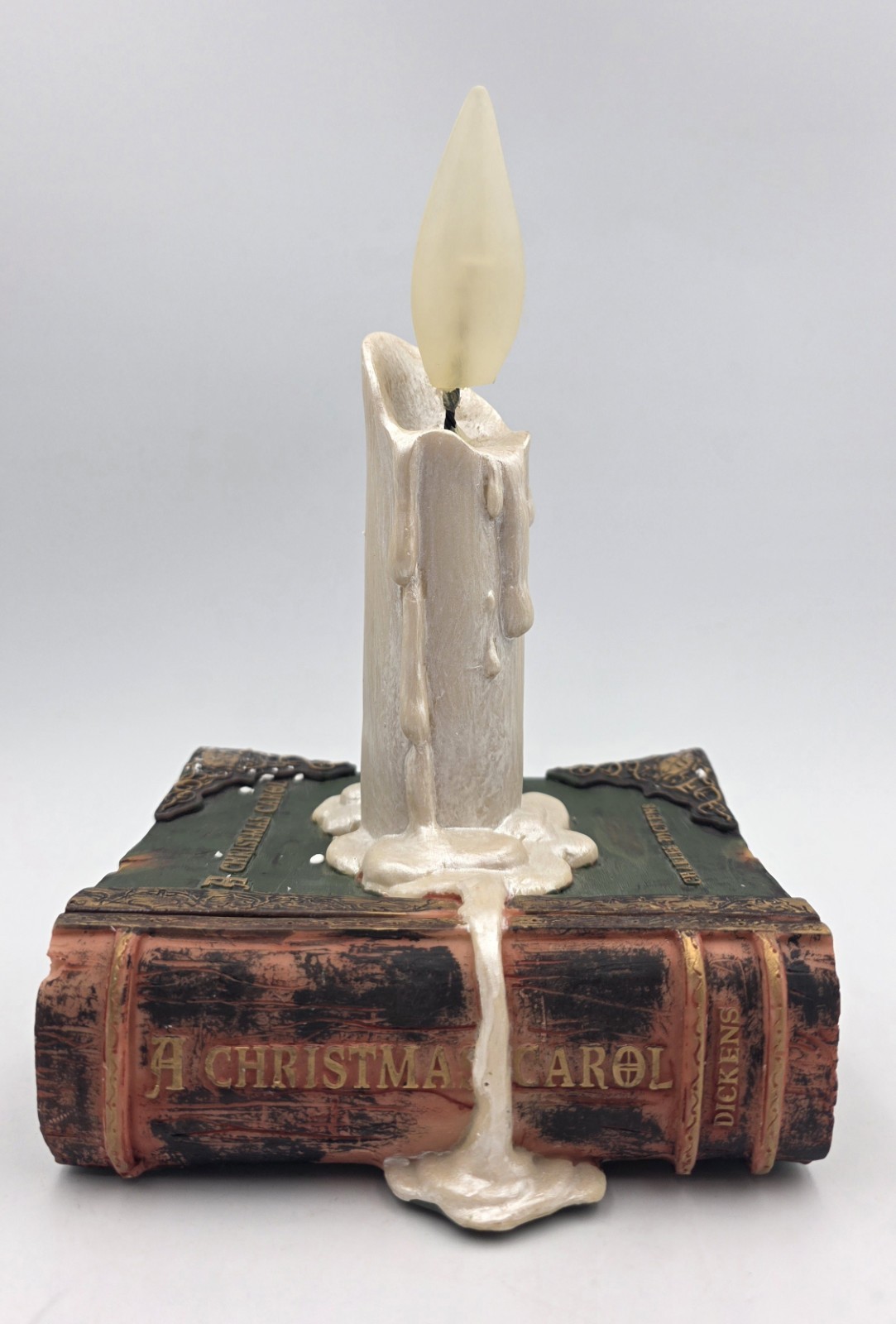 Vtg Victorian Trading Co A Christmas Carol Candle Book Resin Light Up Figurine Vtg Victorian Trading Co A Christmas Carol Candle Book Resin Light Up Figurine