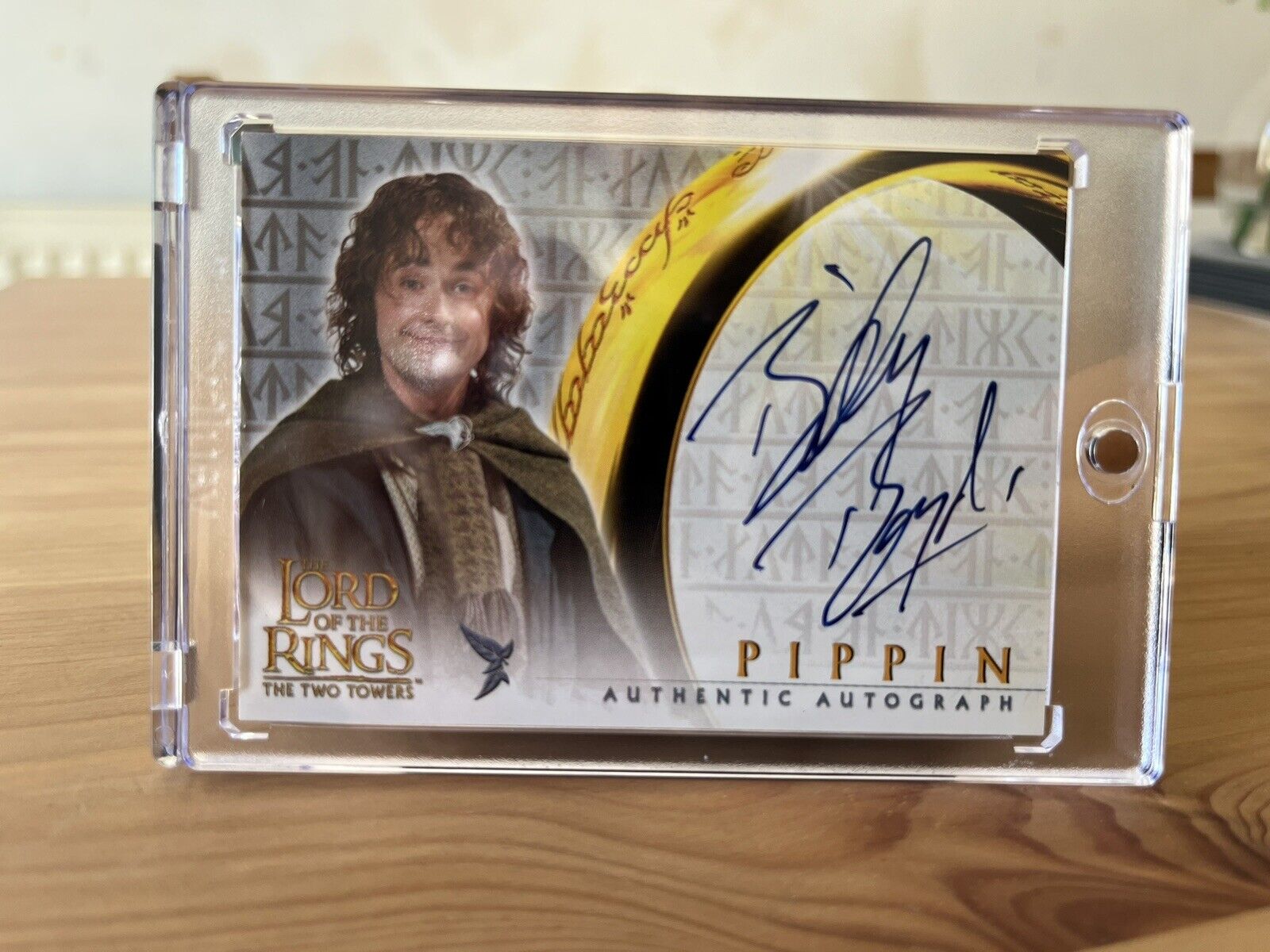 2002 Topps Lord Of The Rings Pippin Billy Boyd On Card Auto Autograph Lotr