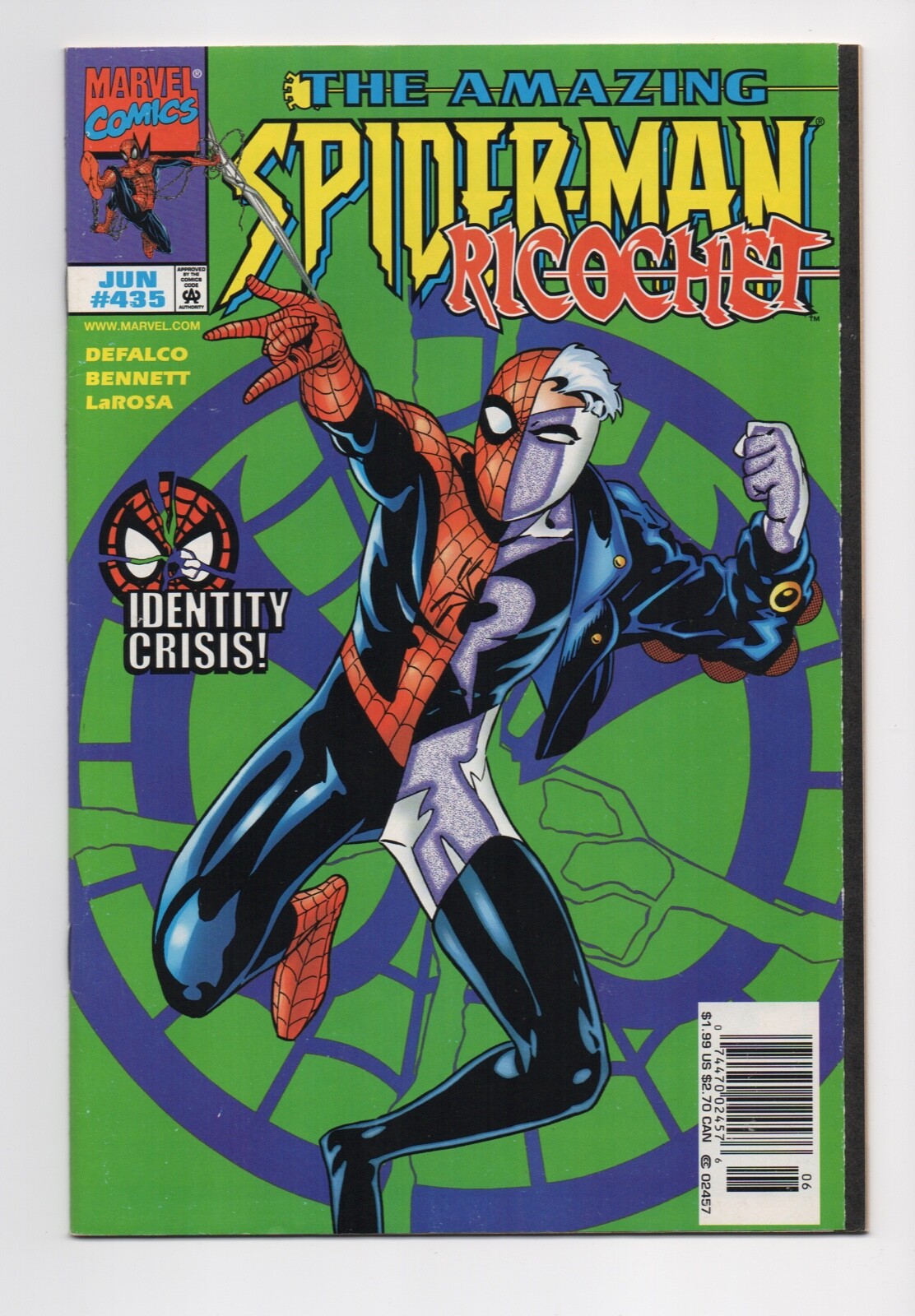 Amazing Spider-Man #435 Marvel Comics 1998 Identity Crisis Clone Saga Newsstand Amazing Spider-Man #435 Marvel Comics 1998 Identity Crisis Clone Saga Newsstand