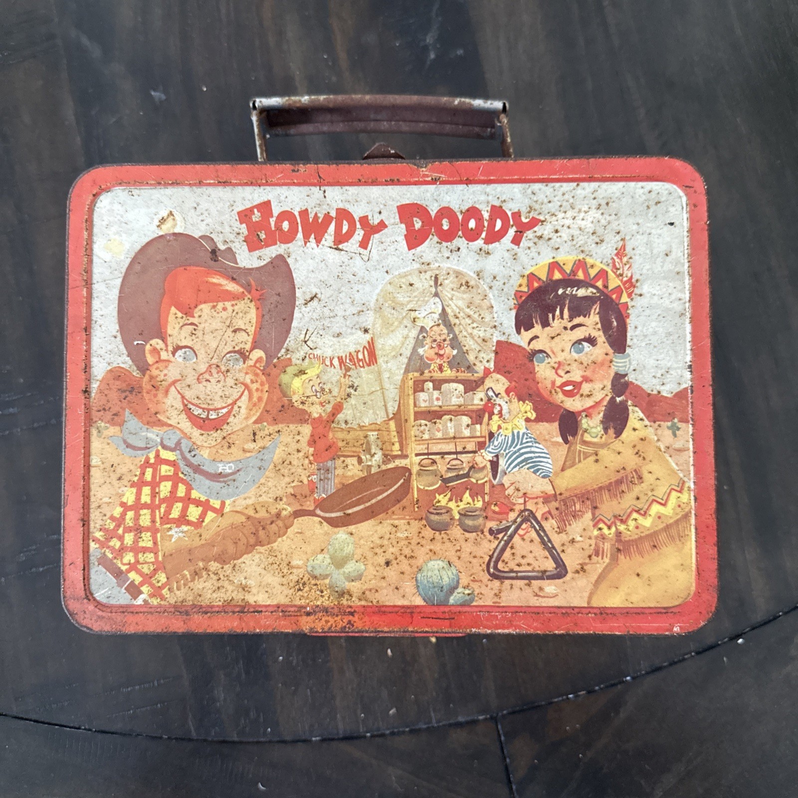 Vintage 1950's Adco Liberty Howdy Doody Metal Lunch Box Vintage 1950's Adco Liberty Howdy Doody Metal Lunch Box