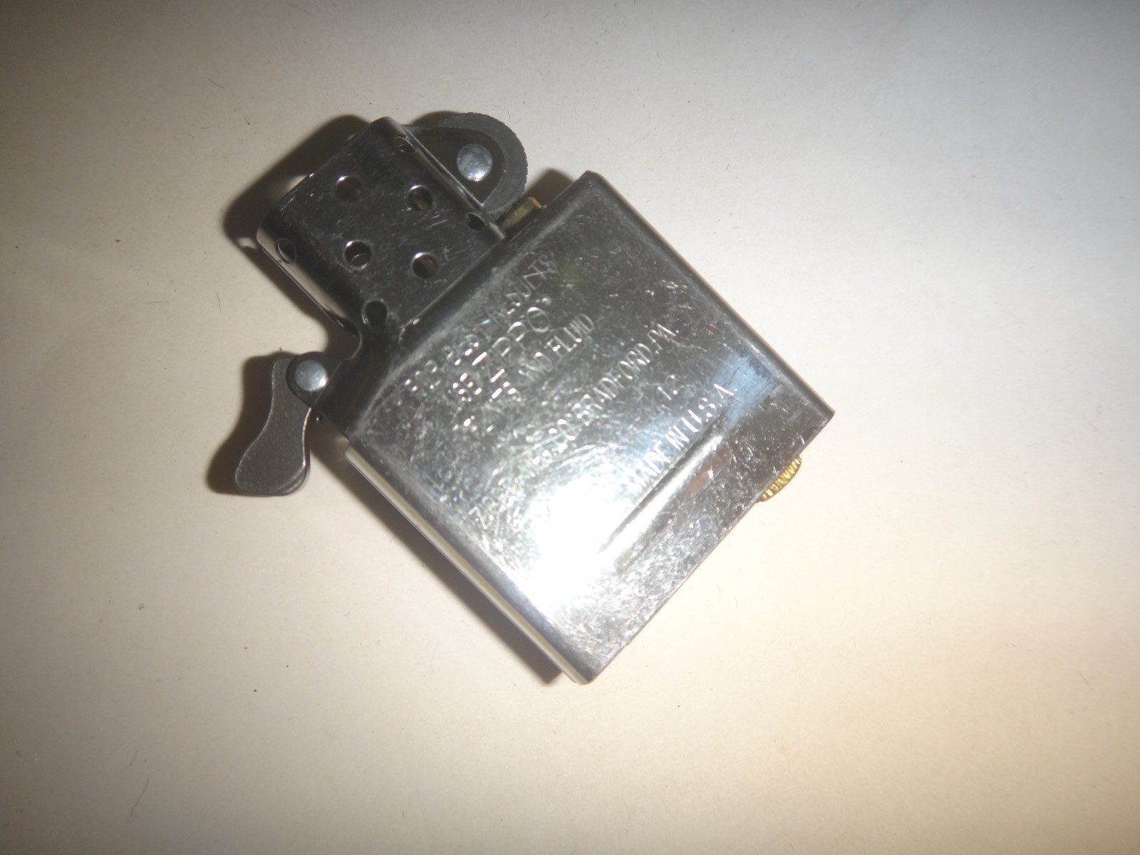 Year 2012 New Silver Chrome Zippo Regular INSERT * Good Working Condition*