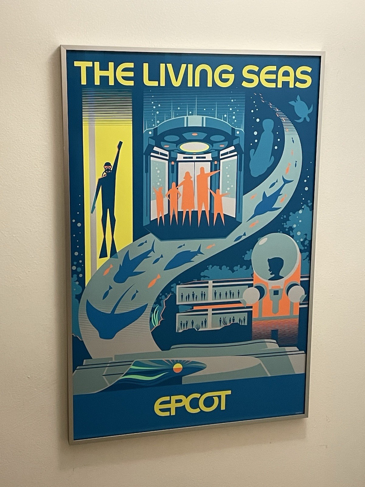EPCOT The Living Seas Poster – Limited Release FRAMED Serigraph EPCOT The Living Seas Poster – Limited Release FRAMED Serigraph