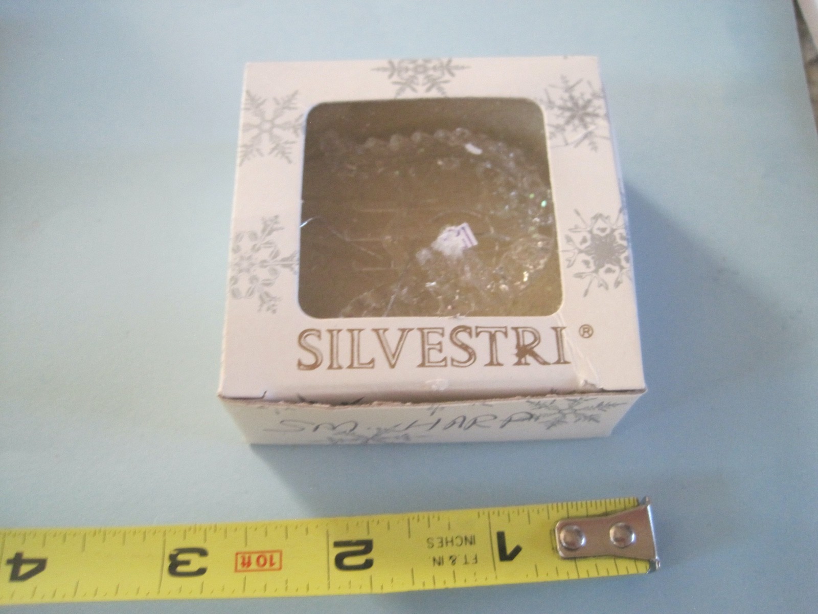 Spun Glass Ornament Vintage Silvestri Large Harp W/ Box Spun Glass Ornament Vintage Silvestri Large Harp W/ Box