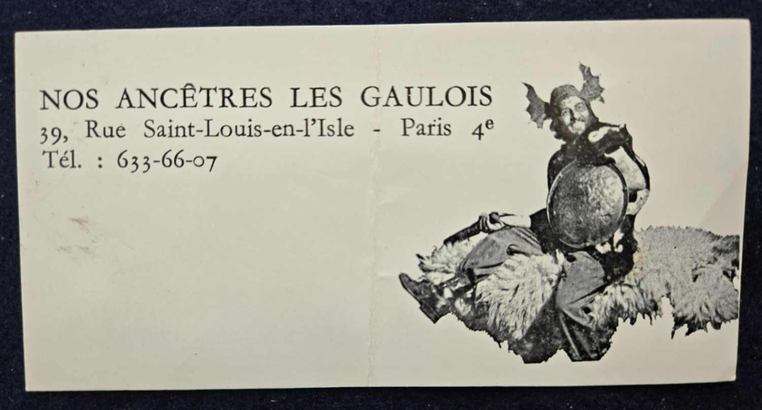 Vintage Nos Ancetres Les Gaulus Restaurant Paris France 1973 Vintage Nos Ancetres Les Gaulus Restaurant Paris France 1973