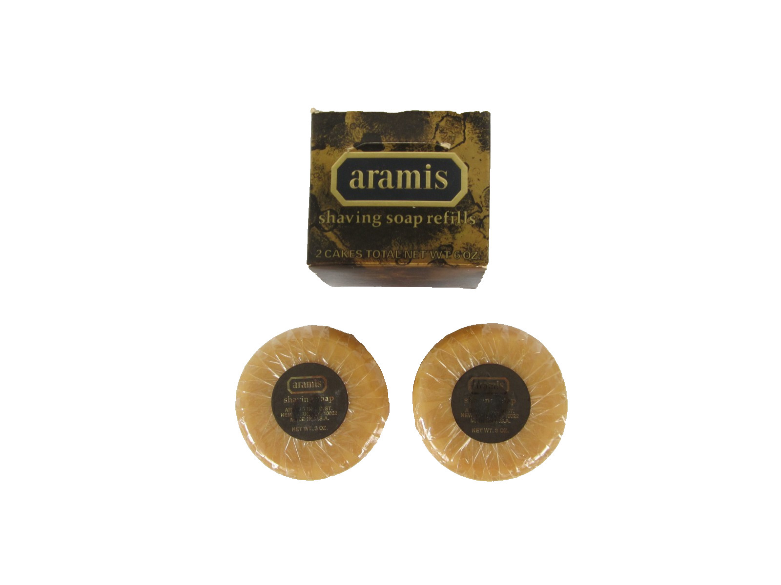 Vintage ARAMIS Shaving Soap Refill Bars 3oz Bar Box of 2 Harrods London NOS