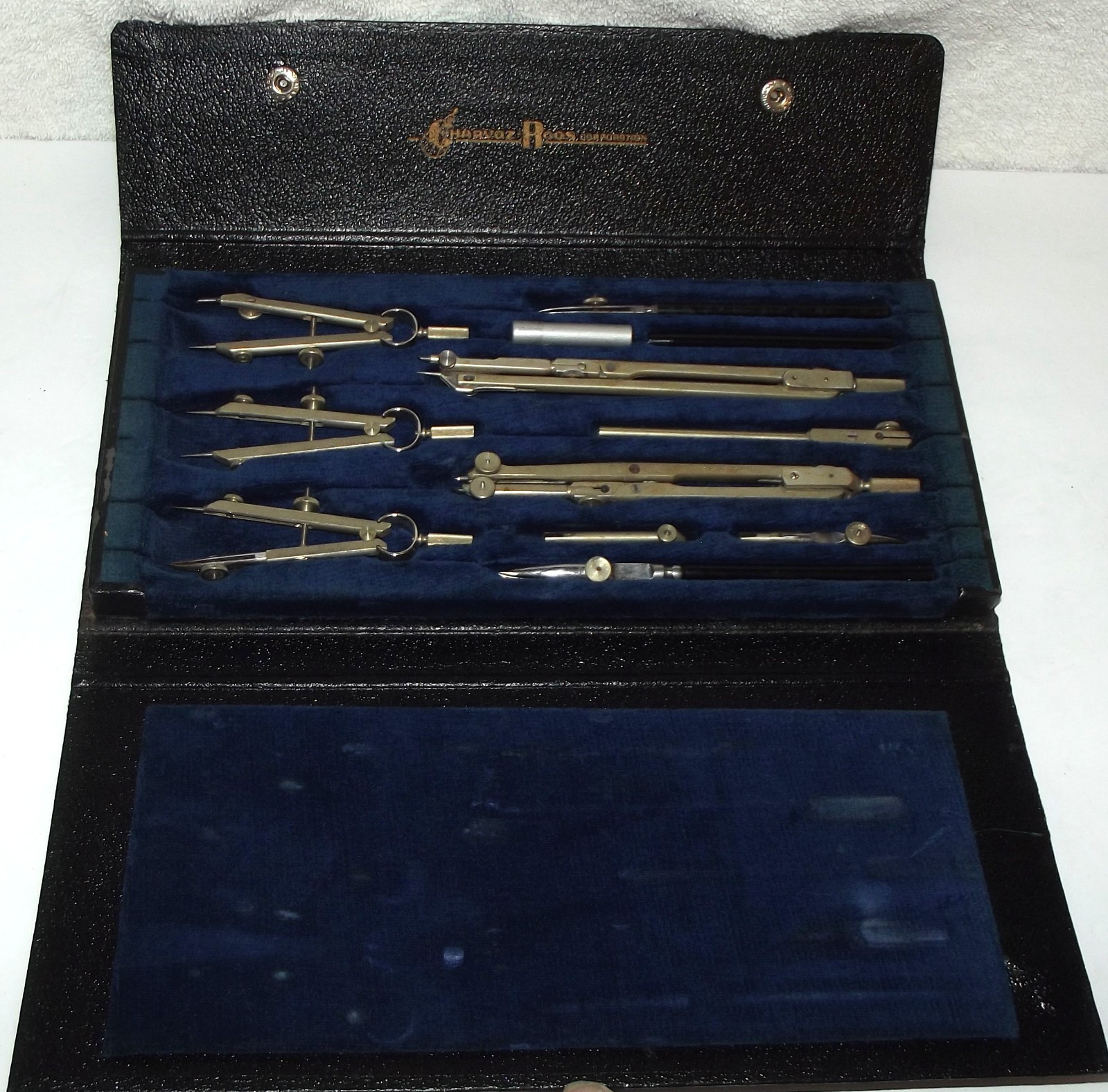 Vintage Charvoz Roos Corp Drafting Drawing Set 531 - US Navy Vintage Charvoz Roos Corp Drafting Drawing Set 531 - US Navy