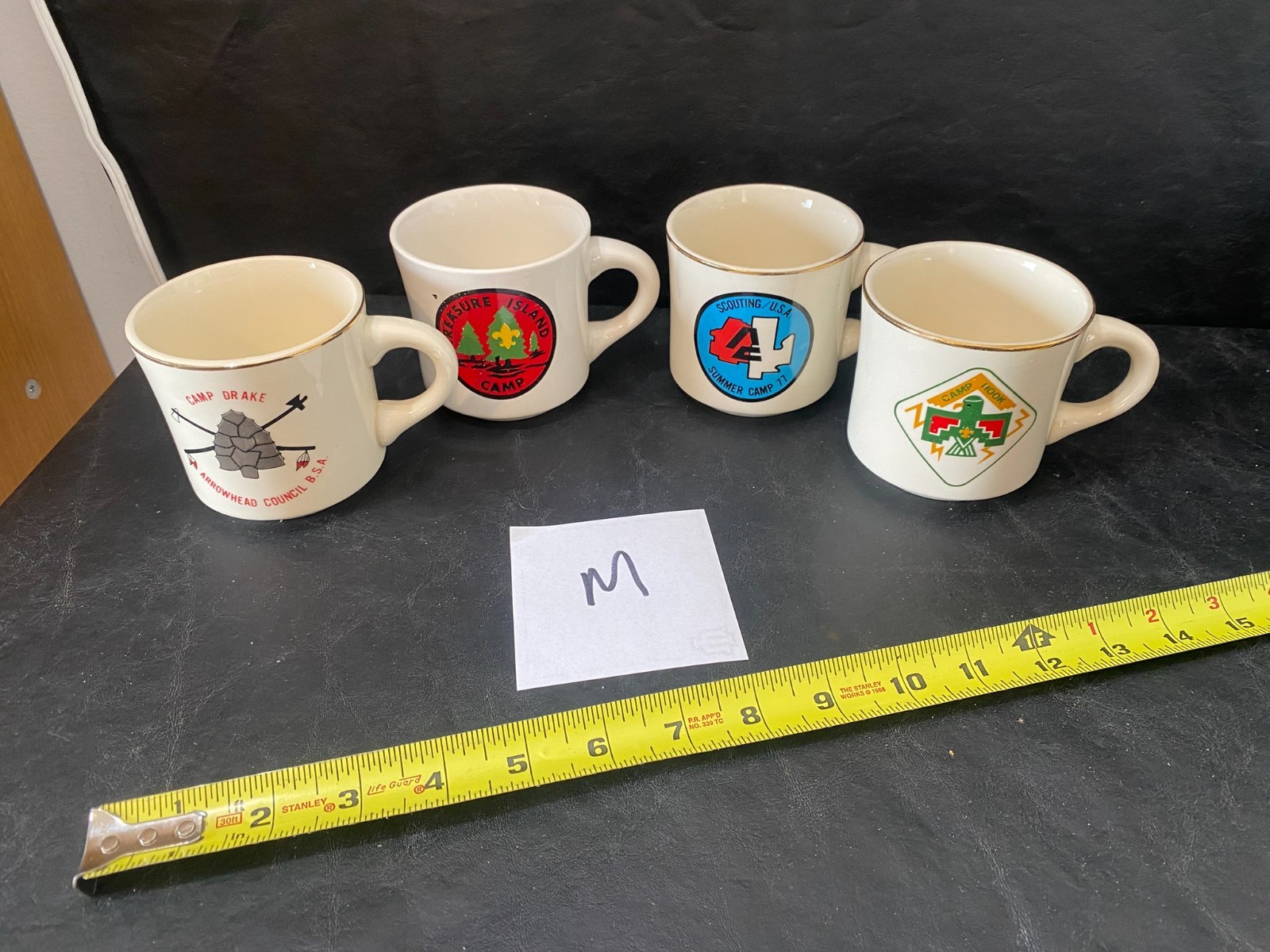 vintage Boy Scout Mug lot of 4 Camp Hook Camp Drake Treasure Island mugs vintage Boy Scout Mug lot of 4 Camp Hook Camp Drake Treasure Island mugs
