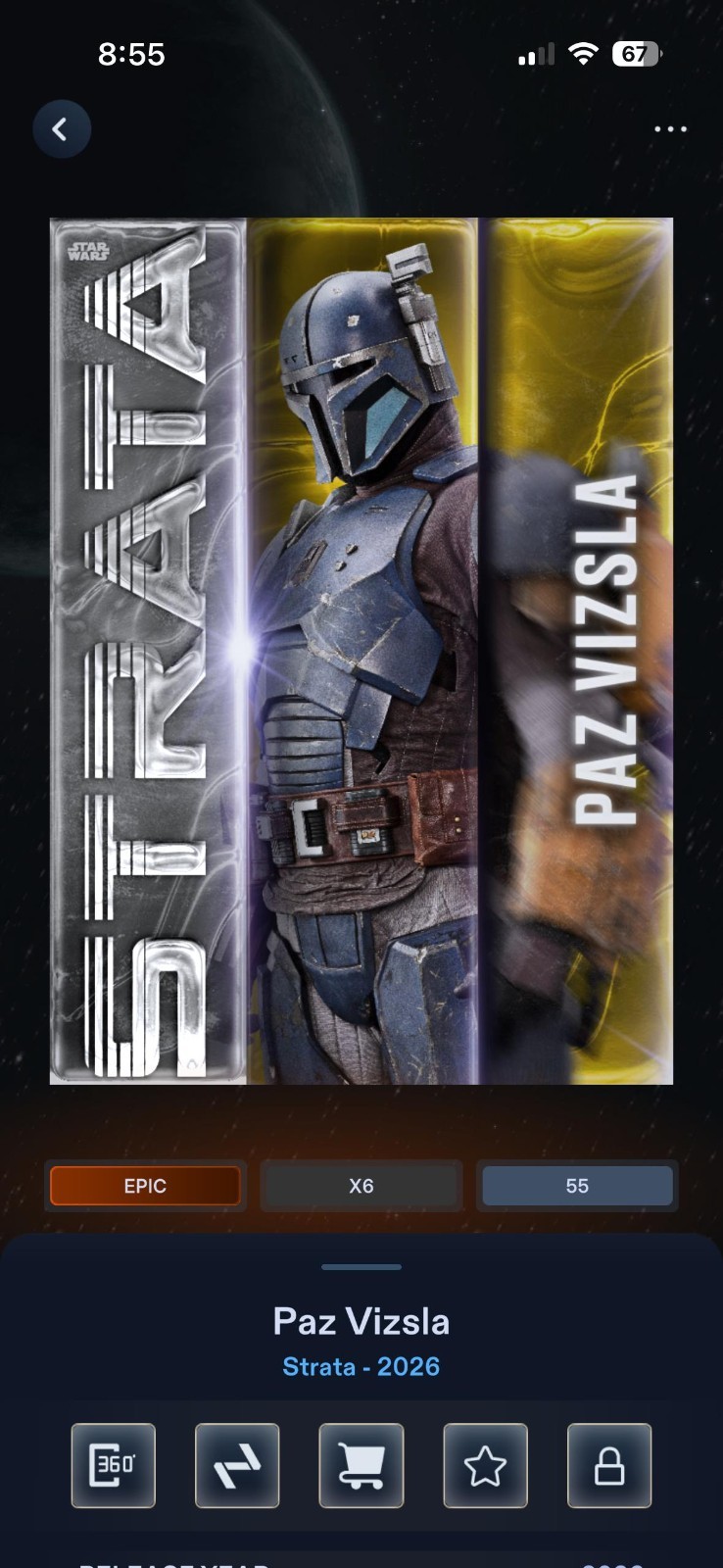 Topps Star Wars Card Trader 2026 Strata Chrome Gold Base Epic Select Topps Star Wars Card Trader 2026 Strata Chrome Gold Base Epic Select