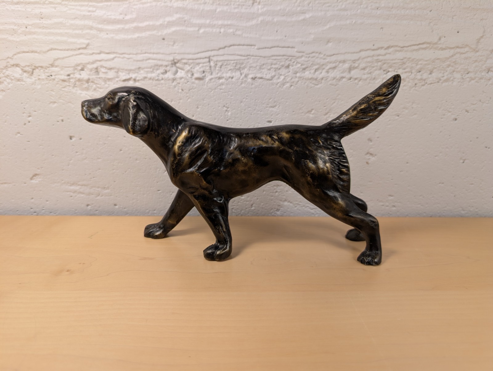Vintage Cast Iron Hunting Dog Figurine Pointer Hound Statue Doorstop Heavy