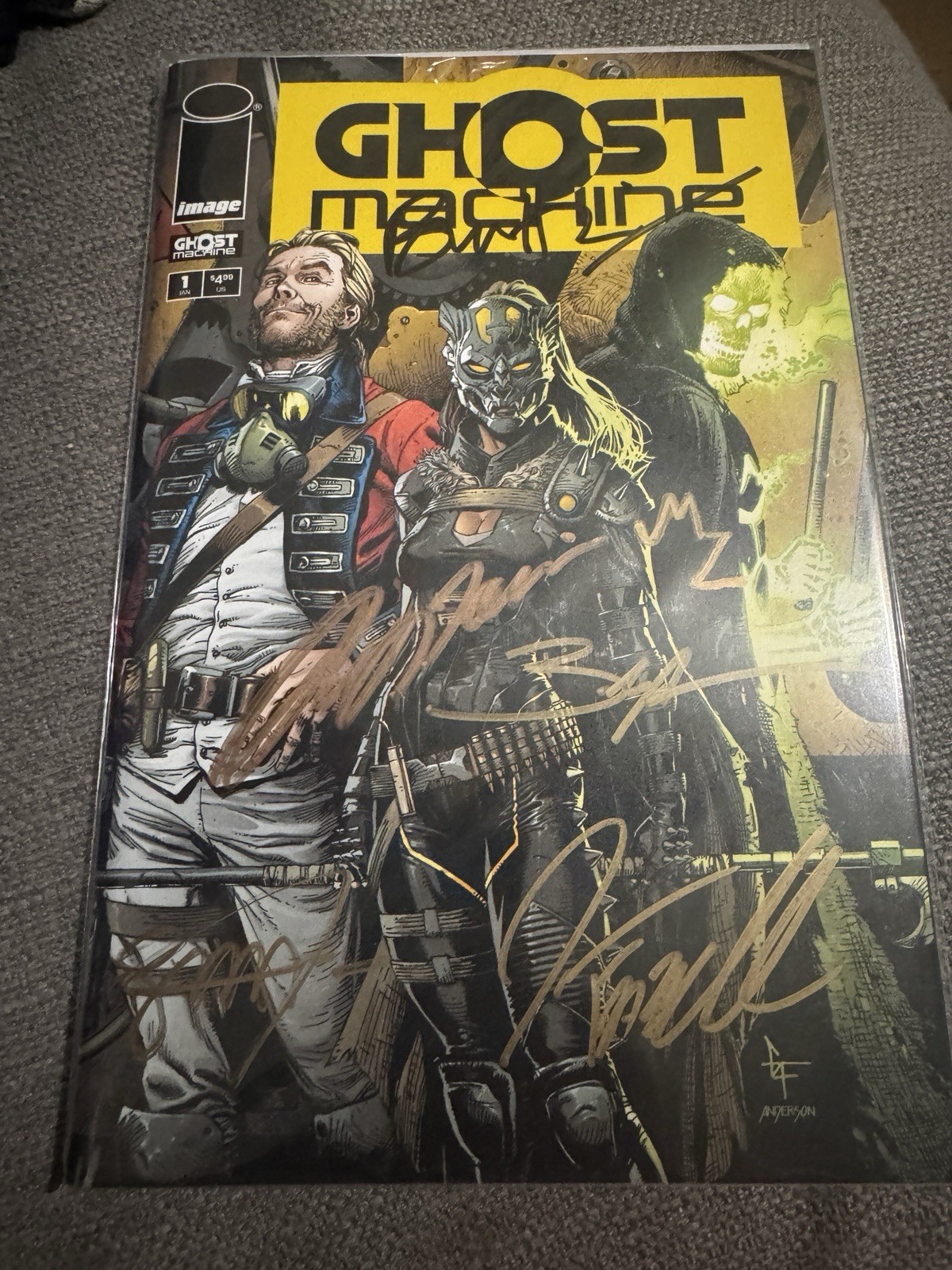 GHOST MACHINE COMIC #1 Signed 6x Fabok Tomasi Hitch Anderson Magee Zachut