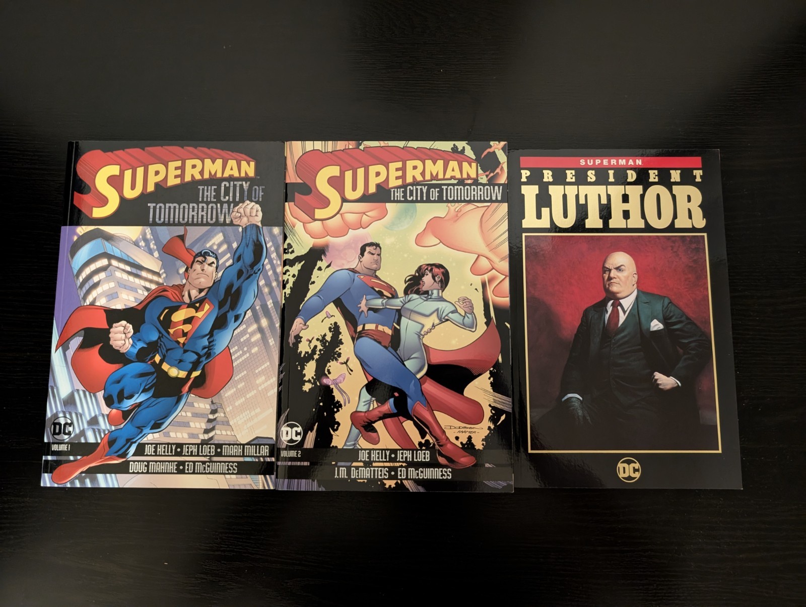 Superman The City of Tomorrow Volumes 1 + 2 and President Luthor TPB First Print