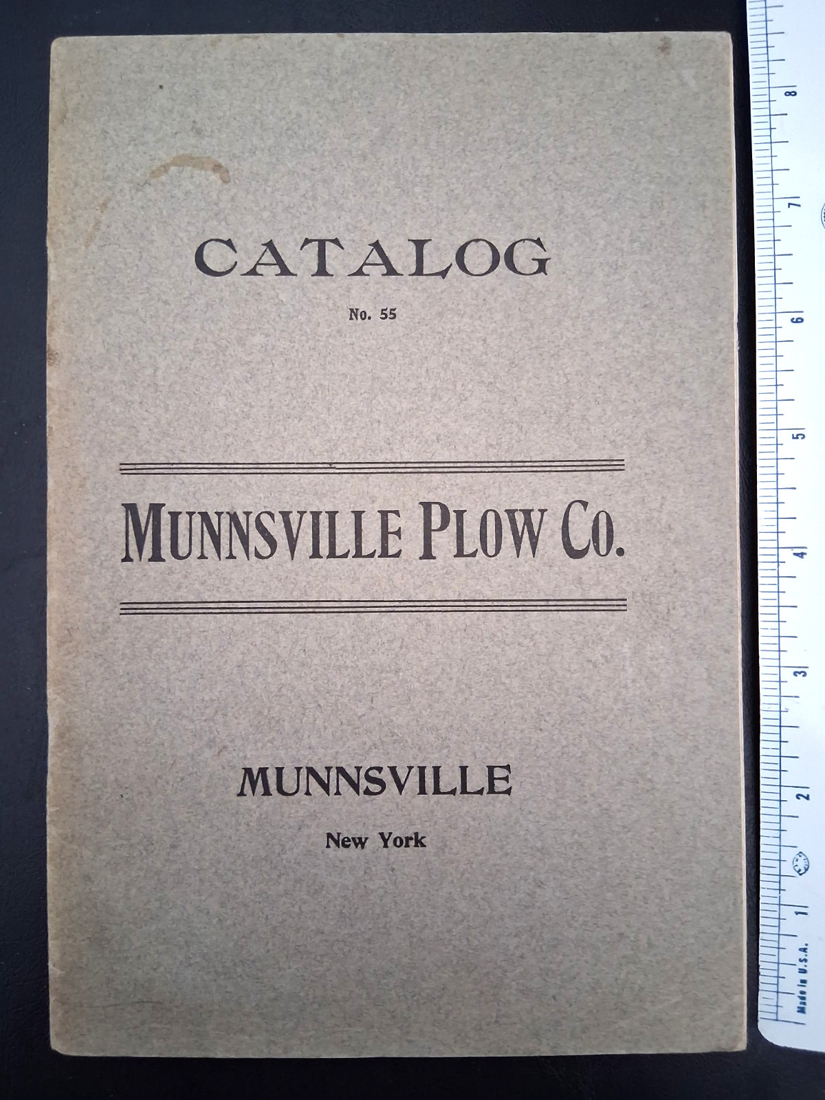 c1907 Munnsville Plow Co Catalog No 55 Farm Implements Original New York c1907 Munnsville Plow Co Catalog No 55 Farm Implements Original New York