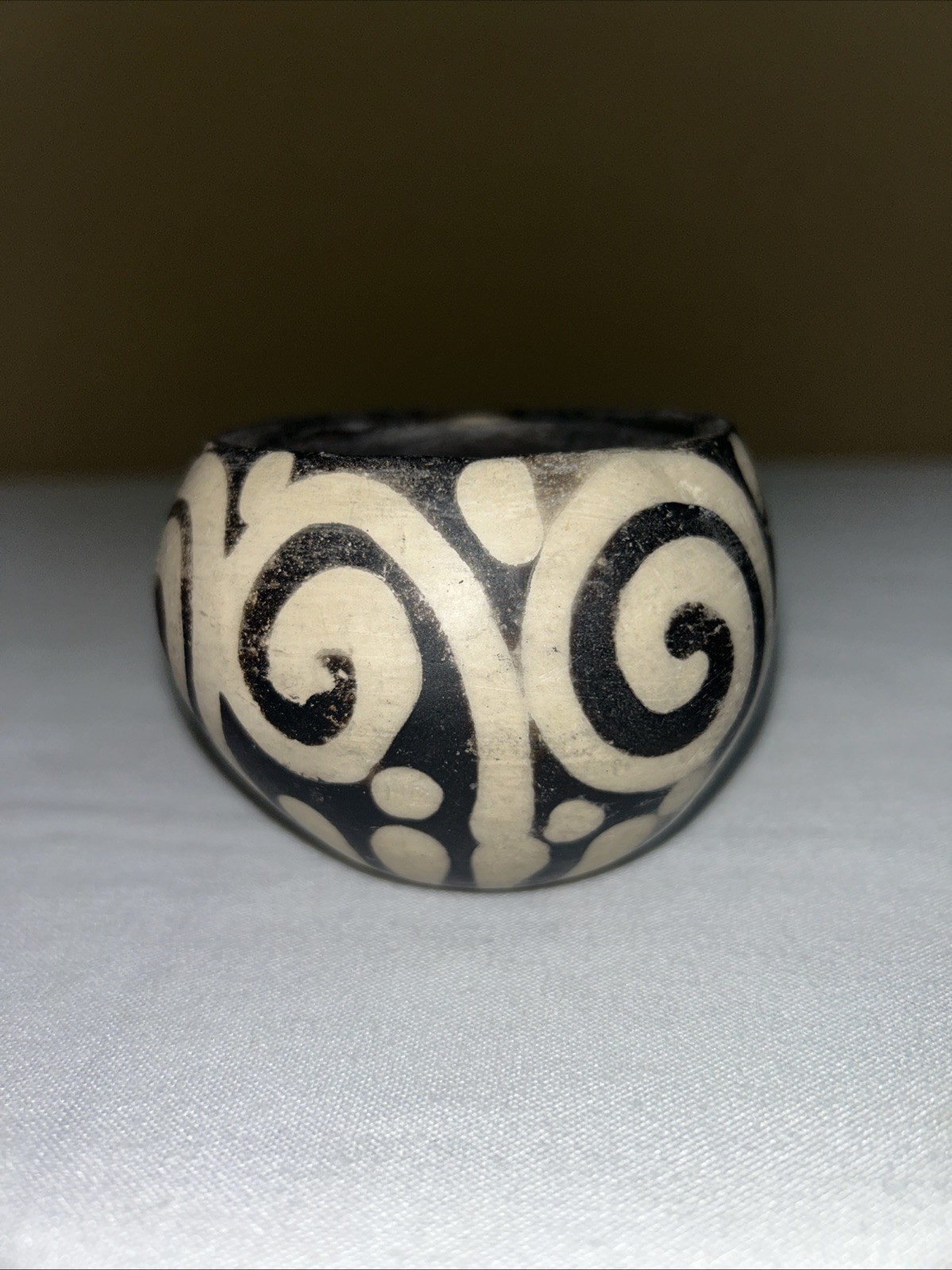 Peru Chulucanas Swirl Pottery Olla Vase Pot Antique Vintage Handmade Peru Chulucanas Swirl Pottery Olla Vase Pot Antique Vintage Handmade