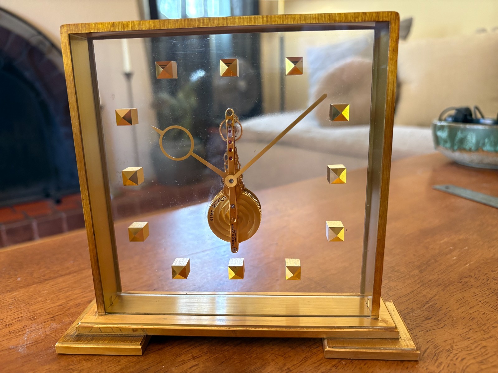 Jaeger-LeCoultre No. 354 8-Day Skeleton Table Clock 16 Jewel Baguette w/ Box Jaeger-LeCoultre No. 354 8-Day Skeleton Table Clock 16 Jewel Baguette w/ Box