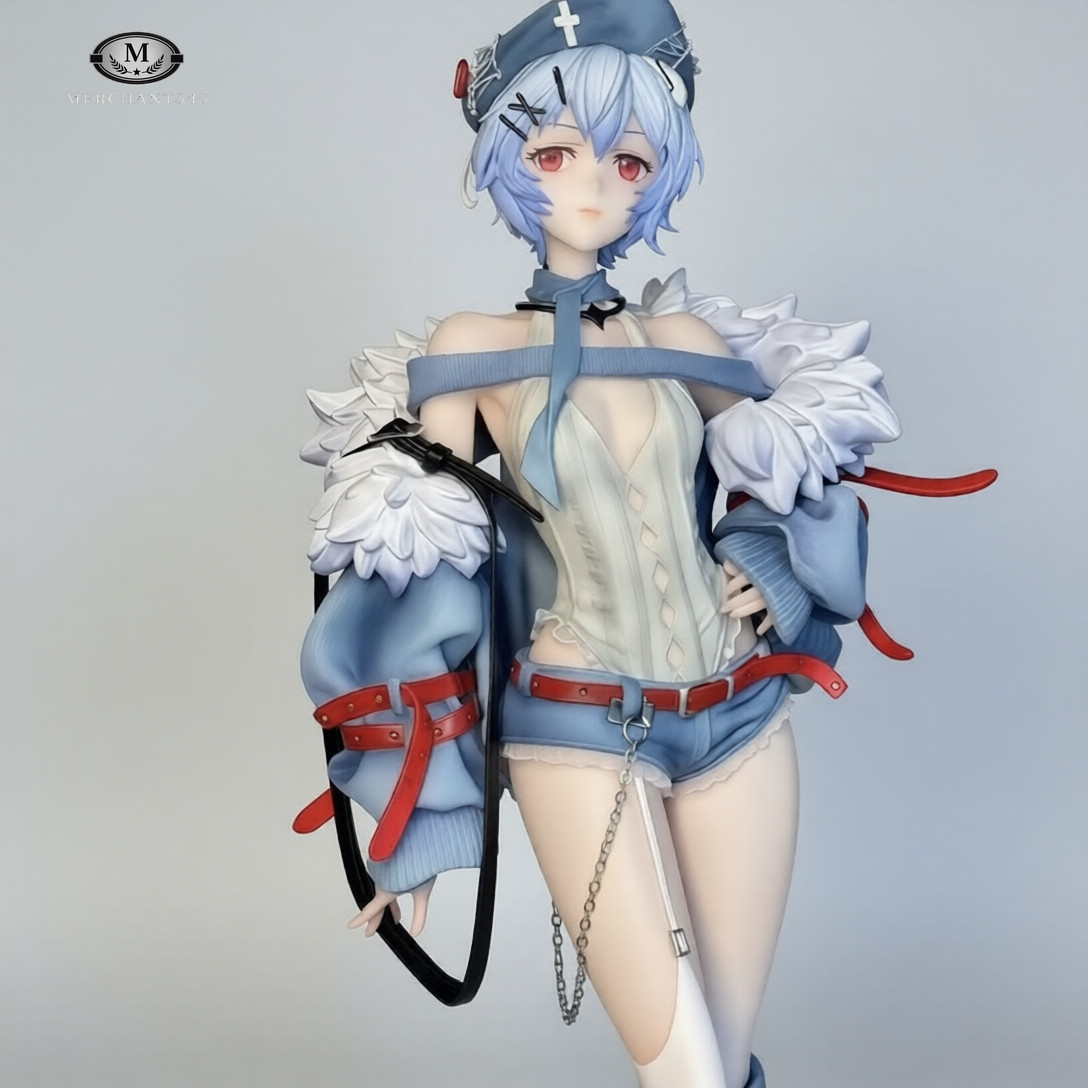 Evangelion 14in Asuka Langley Soryu & Rei Punk Rock Style PVC Statue Model Evangelion 14in Asuka Langley Soryu & Rei Punk Rock Style PVC Statue Model