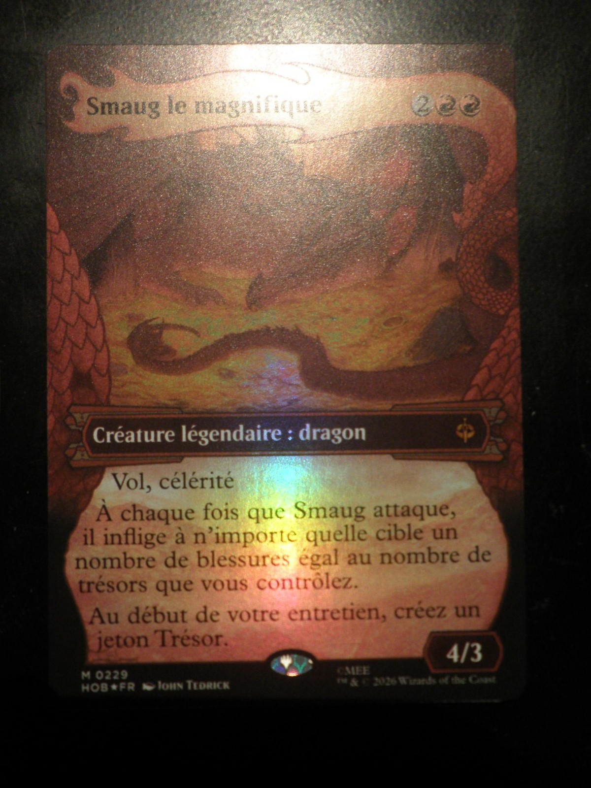 mtg magic Smaug the Magnificent showcase FOIL FRENCH vf fr Smaug the Magnificent