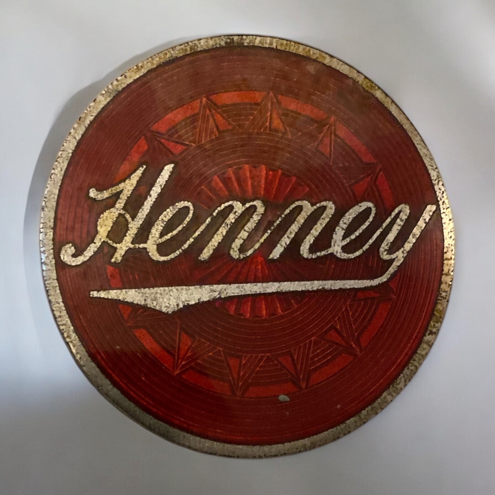 1939 - 1942 Henny Packard Side of Hood Emblem Medallion 2.25" Cloisonne 1939 - 1942 Henny Packard Side of Hood Emblem Medallion 2.25" Cloisonne