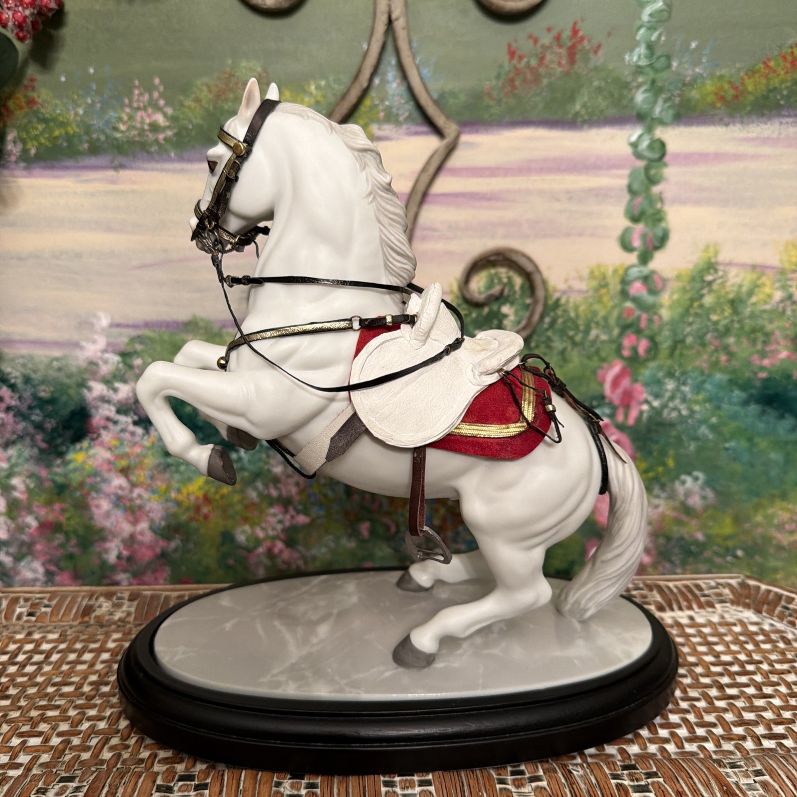 Lenox "Airs Above The Ground" White Horse Figurine/Sculpture Fine Porcelain 1990