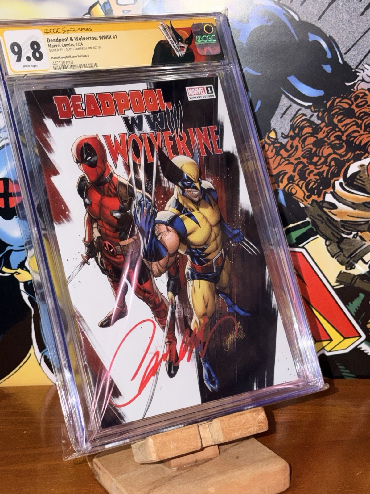Deadpool & Wolverine WWIII #1 CGC SS 9.8 J Scott Campbell Signed Variant 2024 Deadpool & Wolverine WWIII #1 CGC SS 9.8 J Scott Campbell Signed Variant 2024