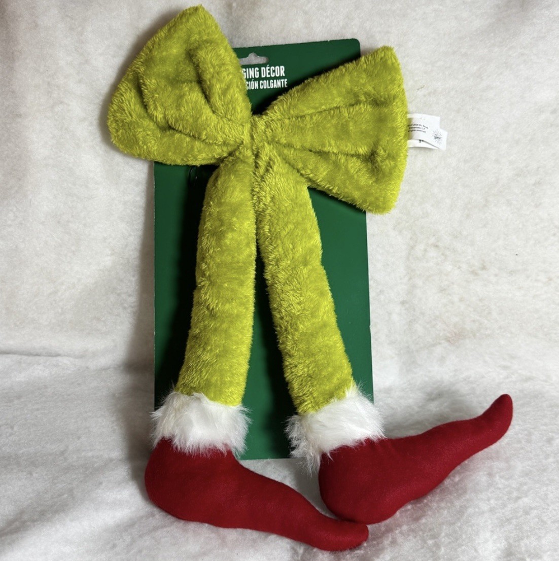 Dr. Seuss How Grinch Stole Christmas NEW Hanging Bow Grinch Legs Door Decor Dr. Seuss How Grinch Stole Christmas NEW Hanging Bow Grinch Legs Door Decor