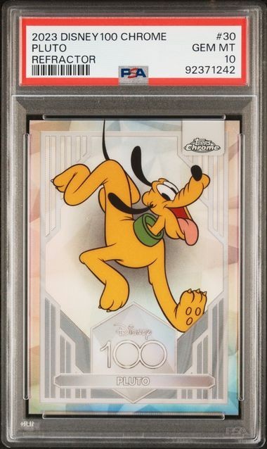 2023 Topps Chrome Disney 100 Pluto #30 Refractor PSA 10 2023 Topps Chrome Disney 100 Pluto #30 Refractor PSA 10